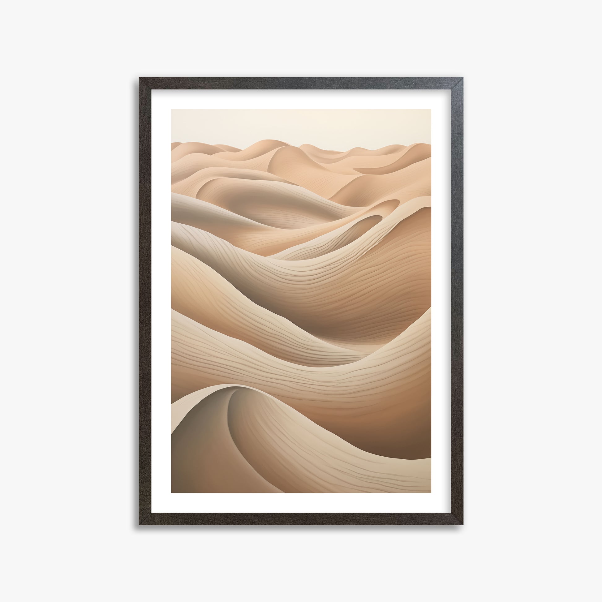 Sahara Waves, 50x70cm Framed Poster With Espresso Frame