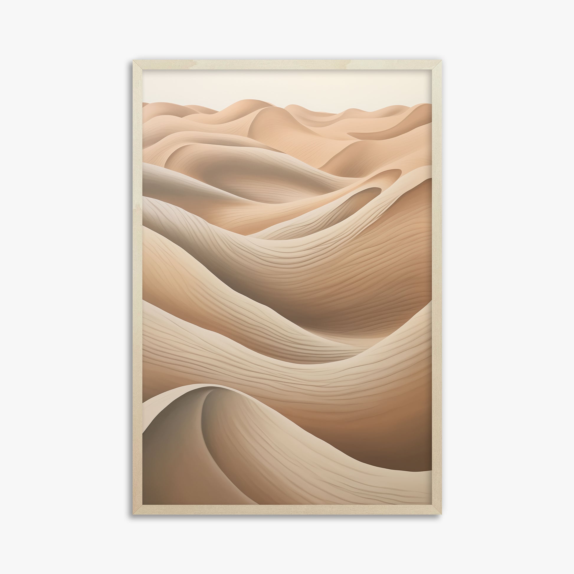 Sahara Waves, 61x91cm Framed Poster With Lime Wood Frame