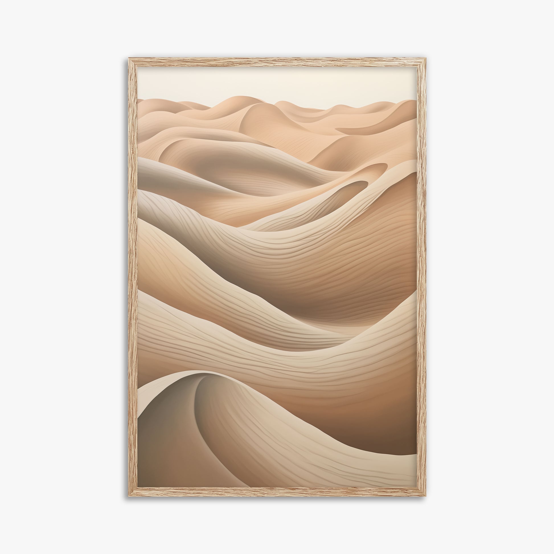 Sahara Waves, 61x91cm Framed Poster With Raw Oak Frame