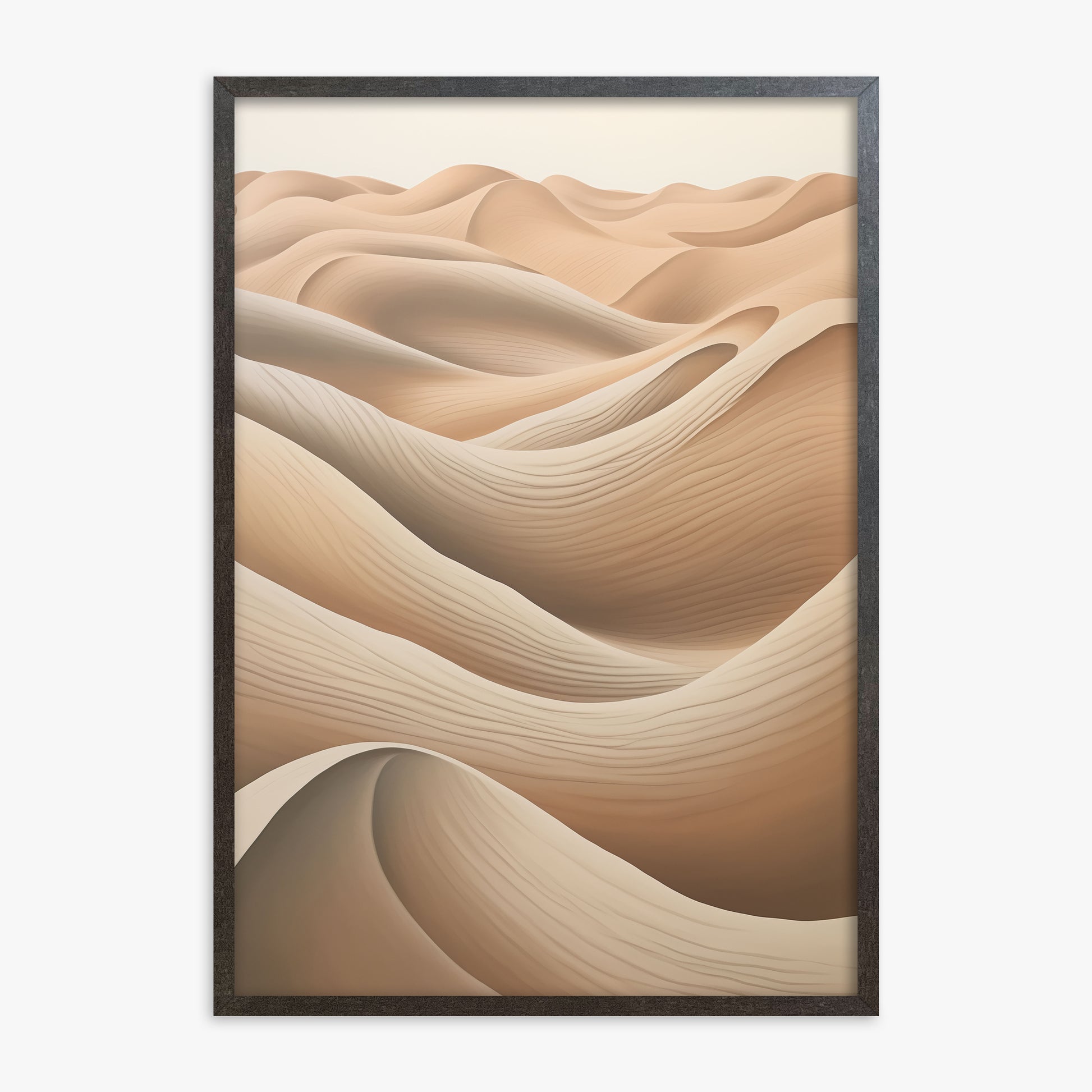 Sahara Waves, 70x100cm Framed Poster With Espresso Frame