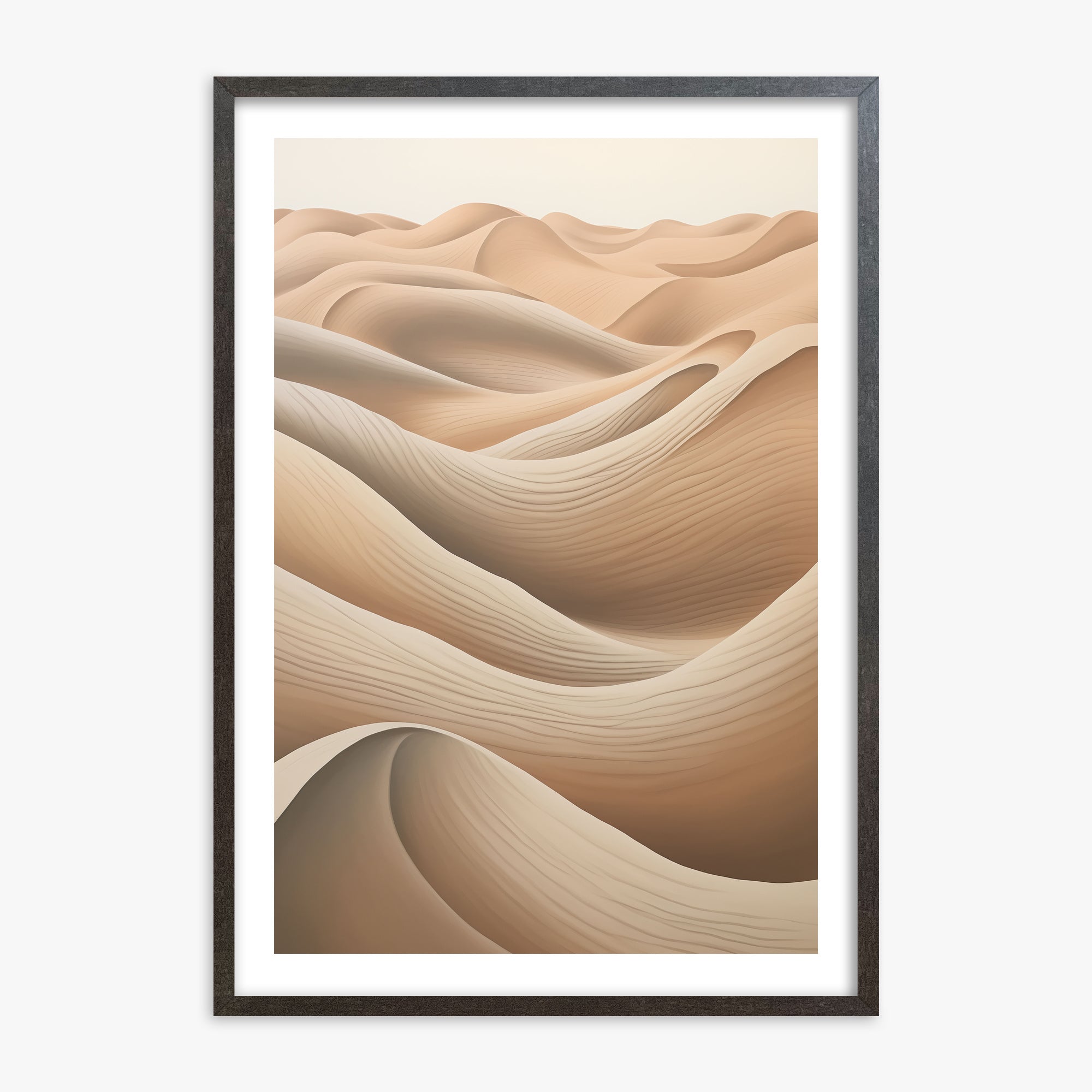 Sahara Waves, 70x100cm Framed Poster With Espresso Frame