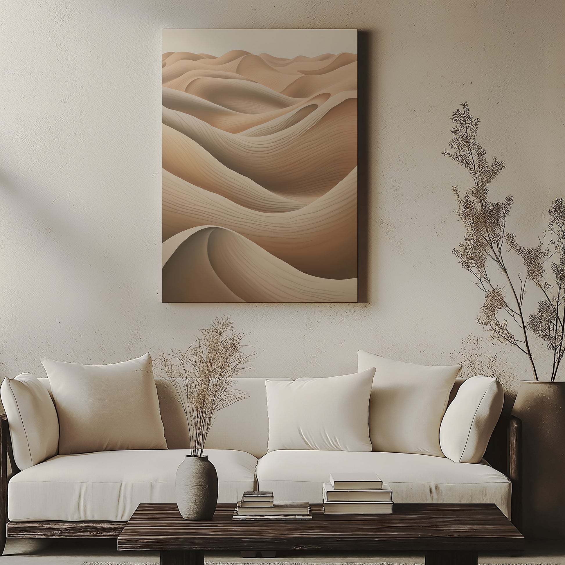 Design Concept No. 57 for Sahara Waves Modern Satin Canvas Poster Art