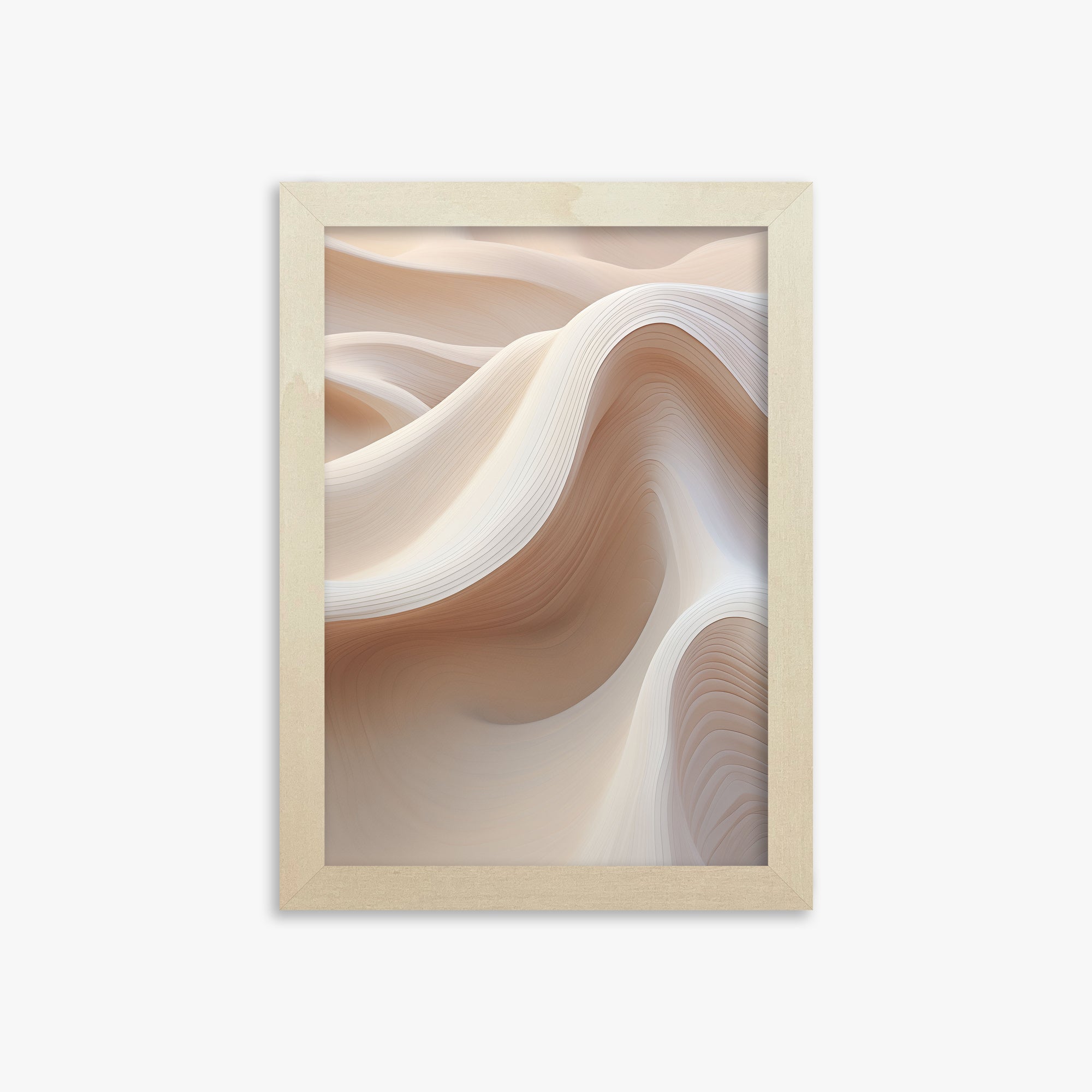 Sand Dunes Symphony, 21x30cm Framed Poster With Lime Wood Frame