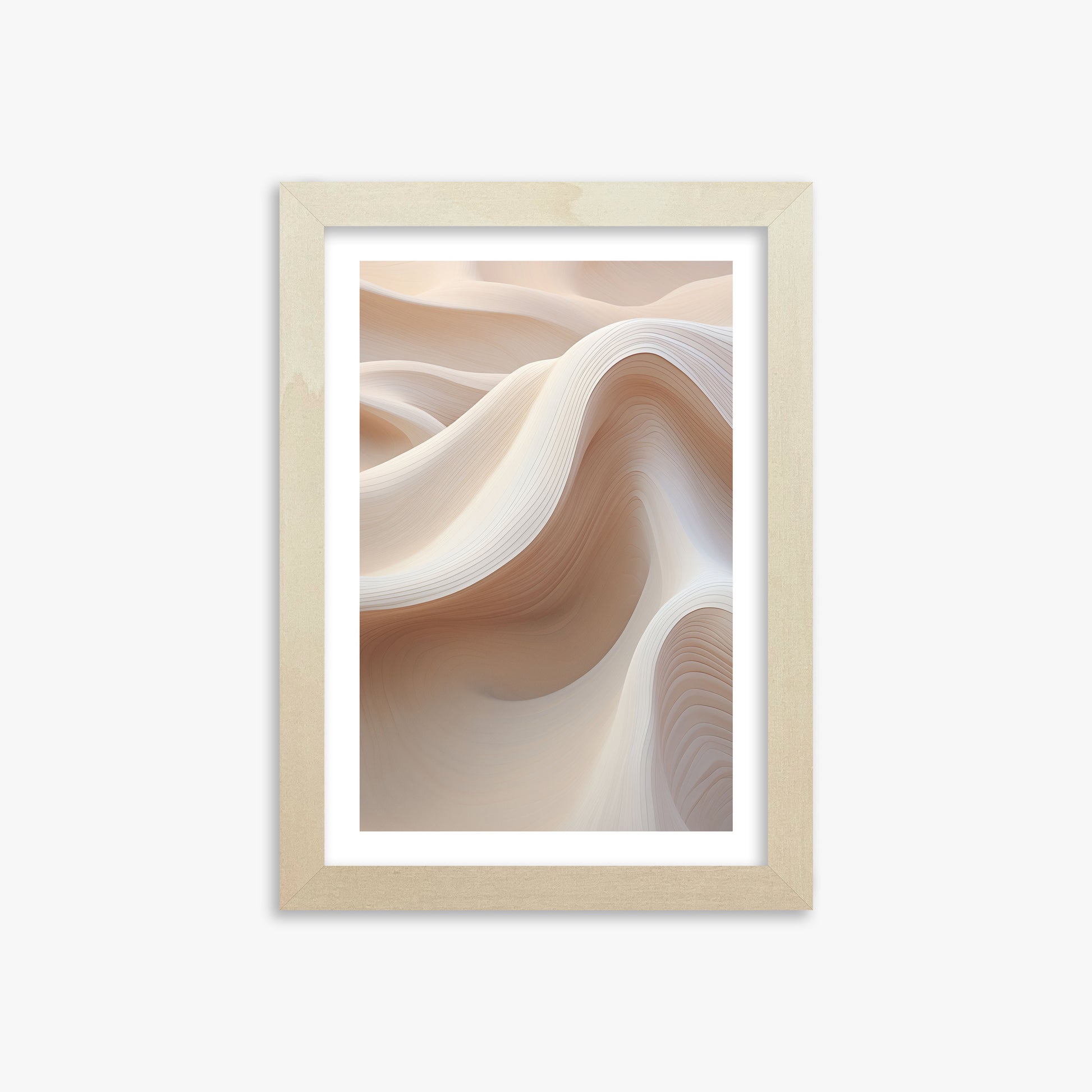 Sand Dunes Symphony, 21x30cm Framed Poster With Lime Wood Frame