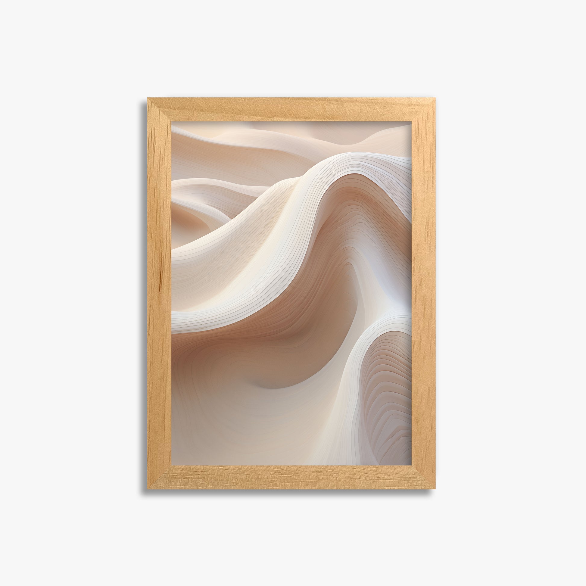 Sand Dunes Symphony, 21x30cm Framed Poster With Oak Frame