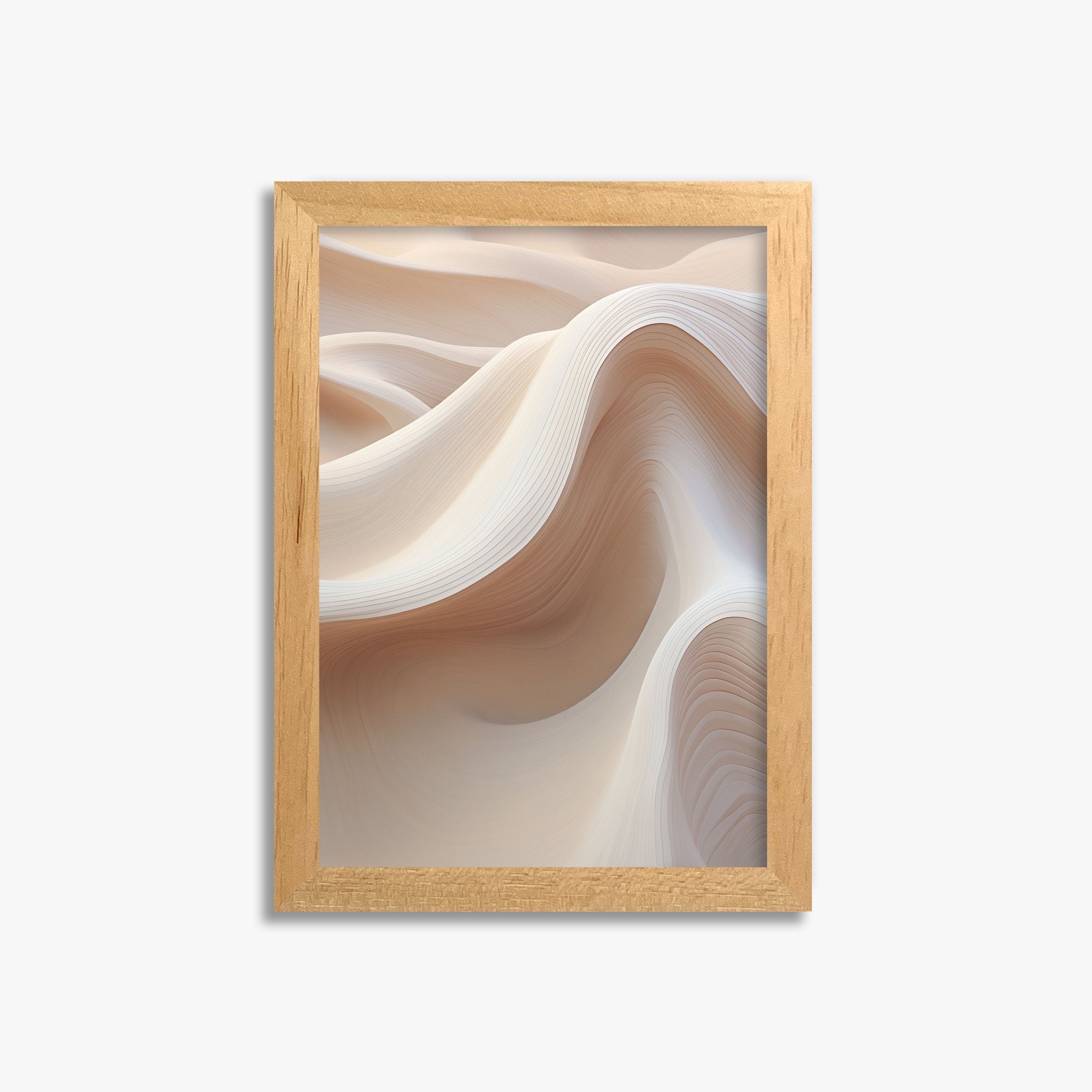 Sand Dunes Symphony, 21x30cm Framed Poster With Oak Frame