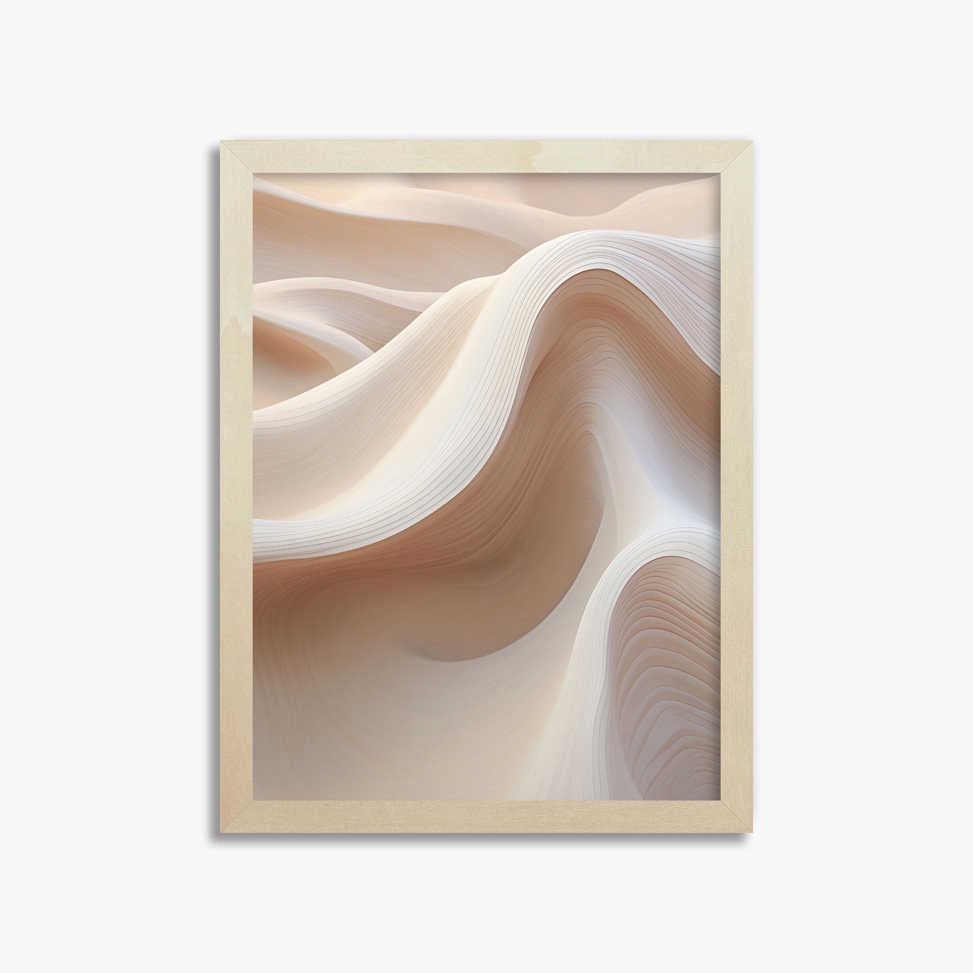 Sand Dunes Symphony, 30x40cm Framed Poster With Lime Wood Frame