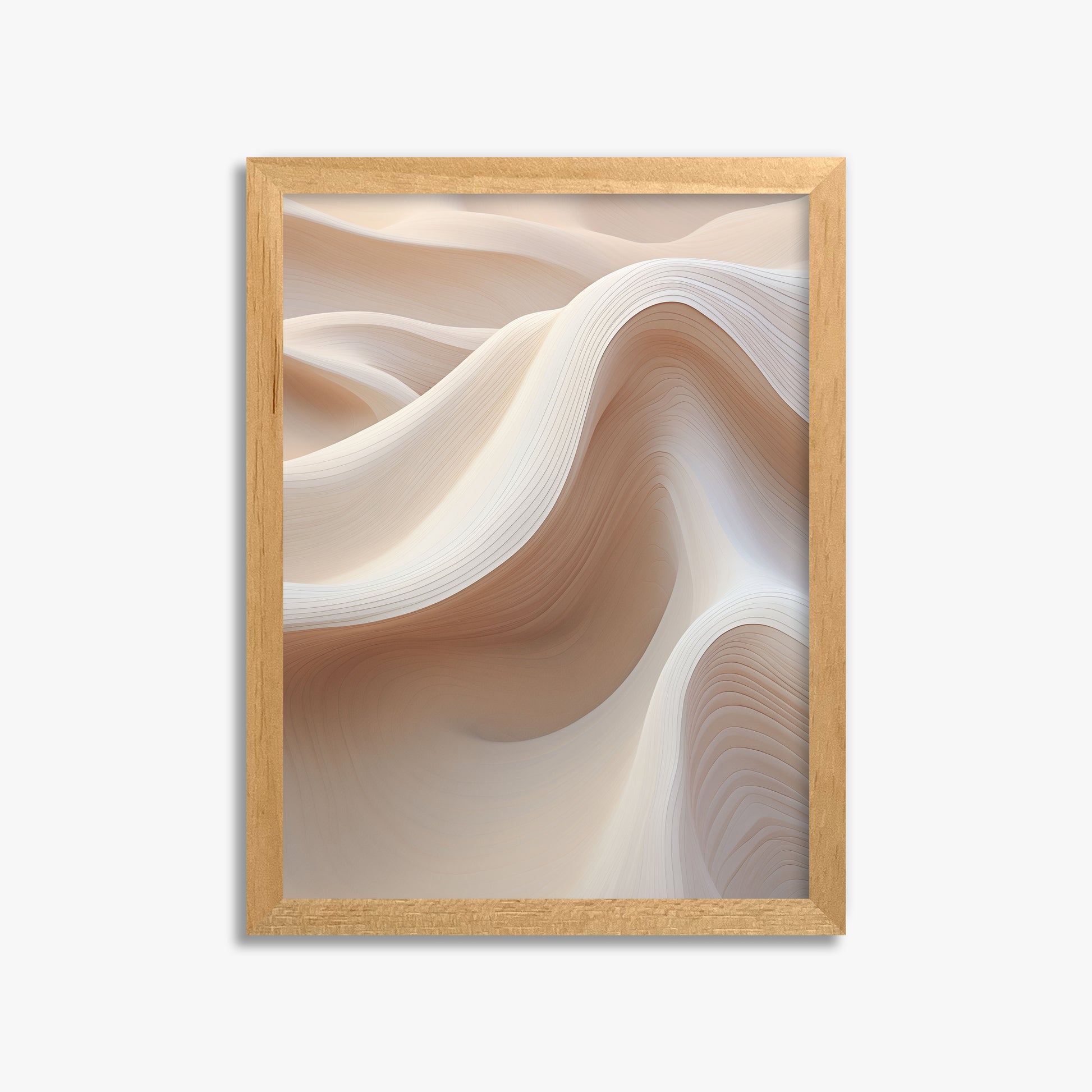 Sand Dunes Symphony, 30x40cm Framed Poster With Oak Frame