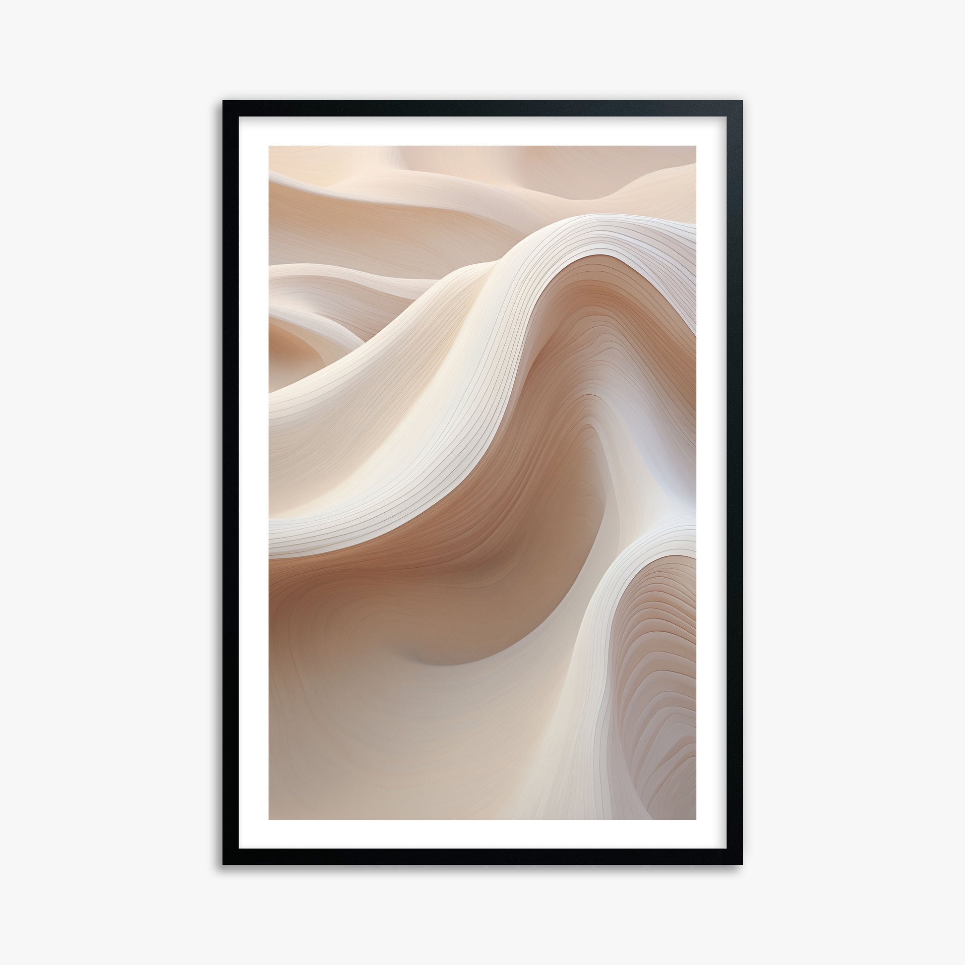 Sand Dunes Symphony, 61x91cm Framed Poster With Black Frame