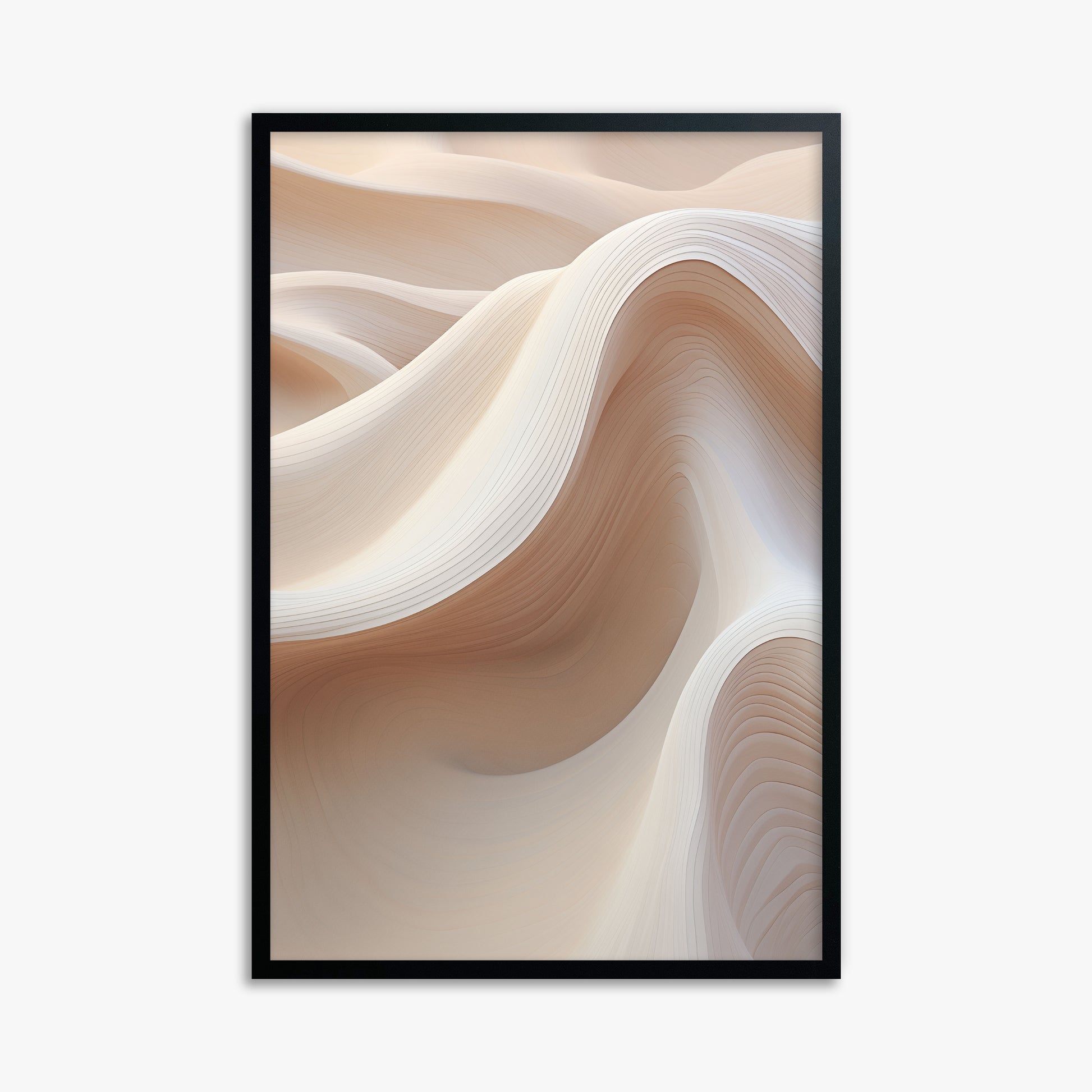 Sand Dunes Symphony, 61x91cm Framed Poster With Black Frame