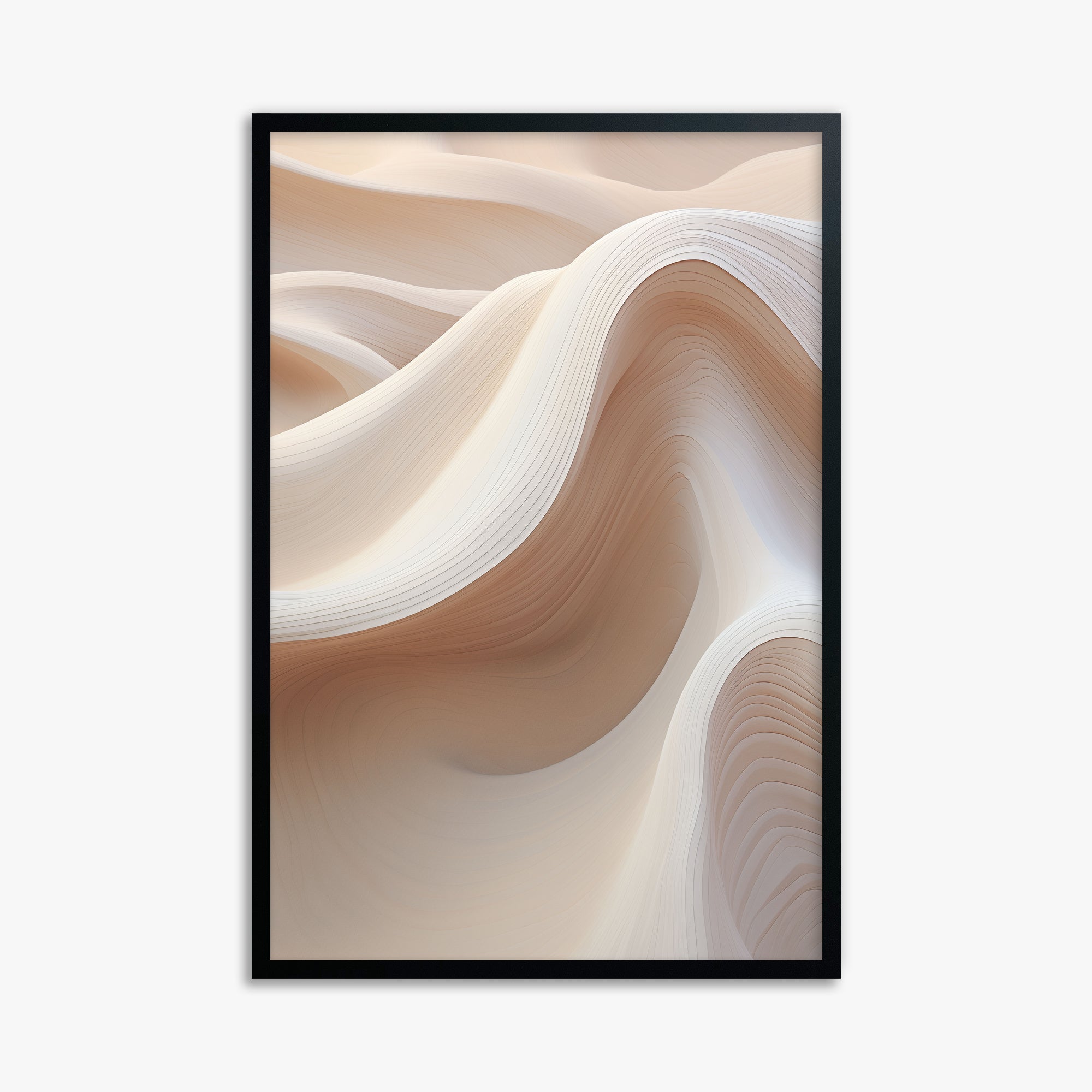 Sand Dunes Symphony, 61x91cm Framed Poster With Black Frame