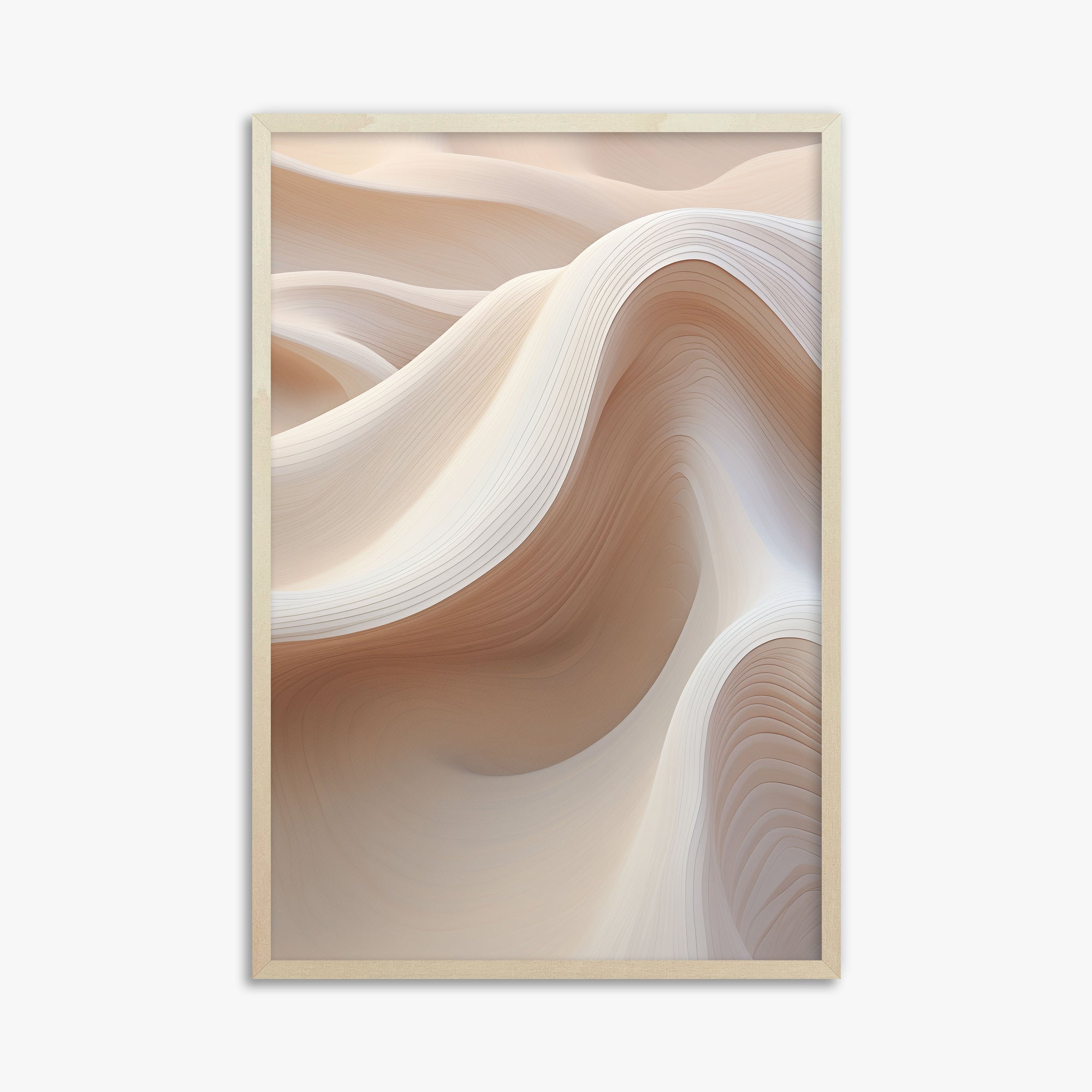 Sand Dunes Symphony, 61x91cm Framed Poster With Lime Wood Frame