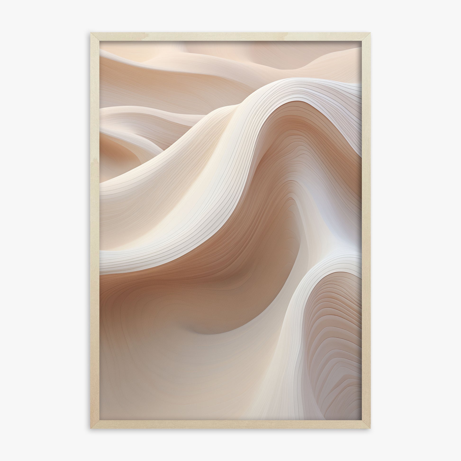 Sand Dunes Symphony, 70x100cm Framed Poster With Lime Wood Frame
