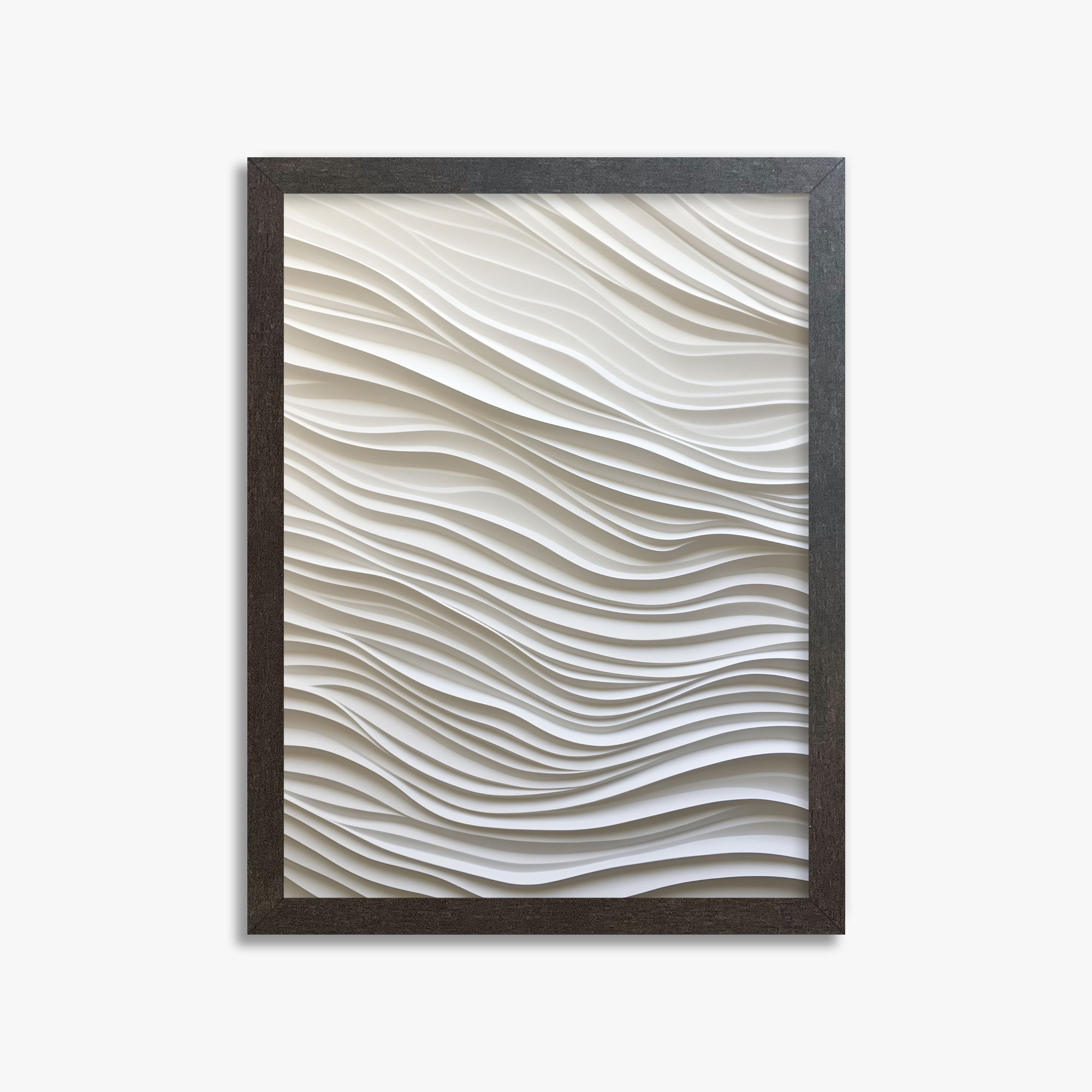 Whisper Lines, 30x40cm Framed Poster With Espresso Frame