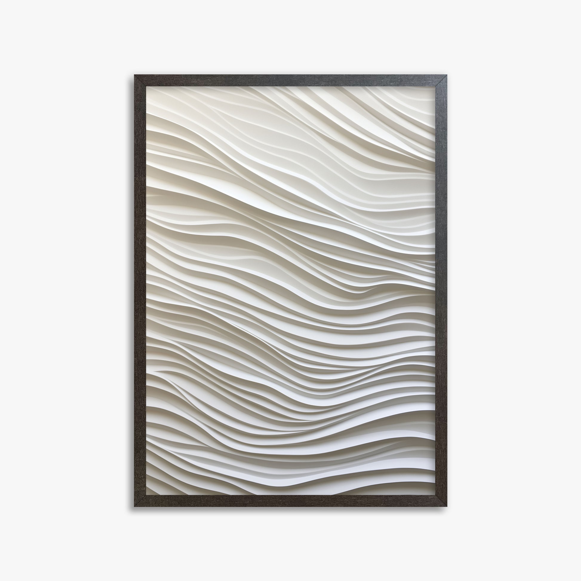 Whisper Lines, 50x70cm Framed Poster With Espresso Frame