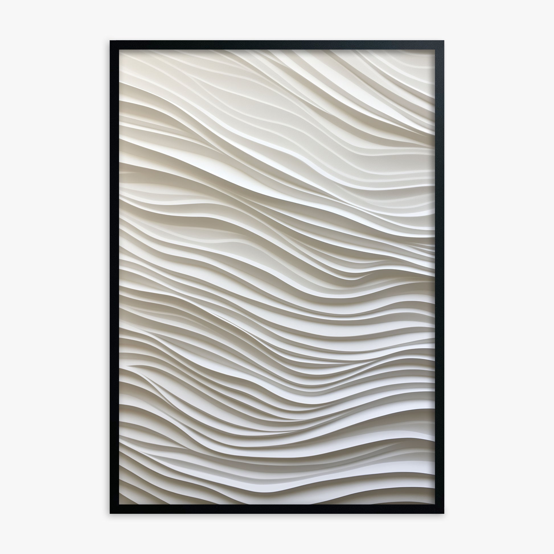 Whisper Lines, Black Framed Poster With Black Frame