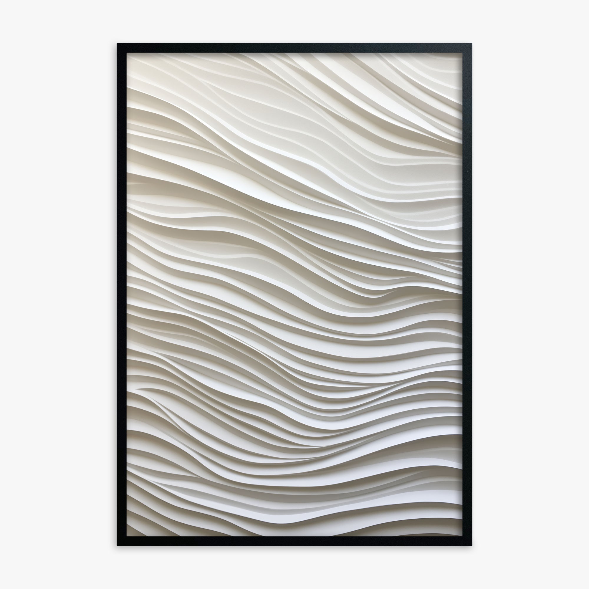 Whisper Lines, Black Framed Poster With Black Frame