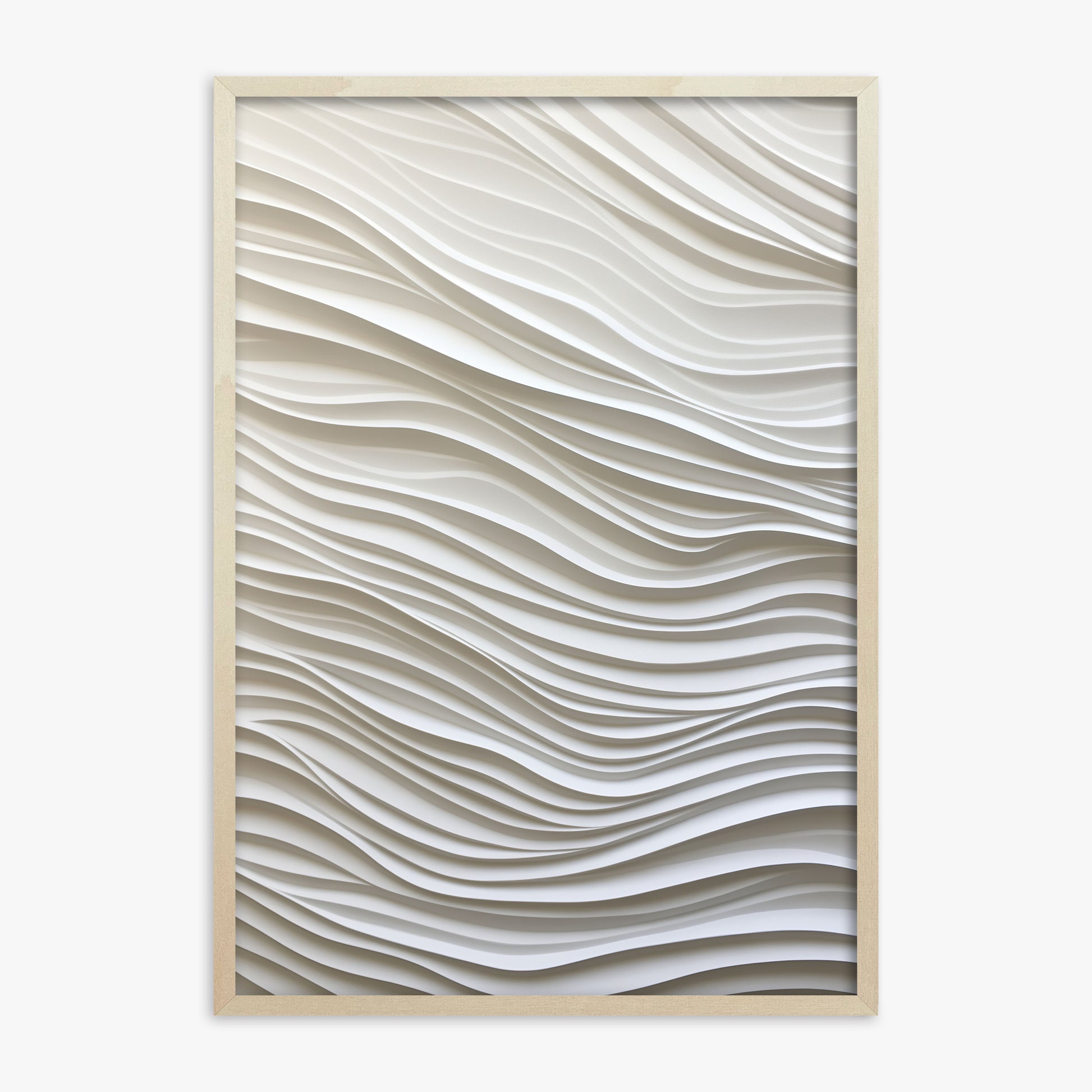 Whisper Lines, 70x100cm Framed Poster With Lime Wood Frame