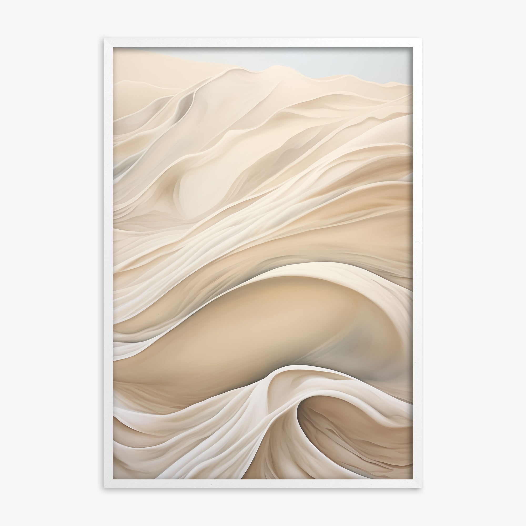 Veiled Horizons, White Framed Poster With White Frame