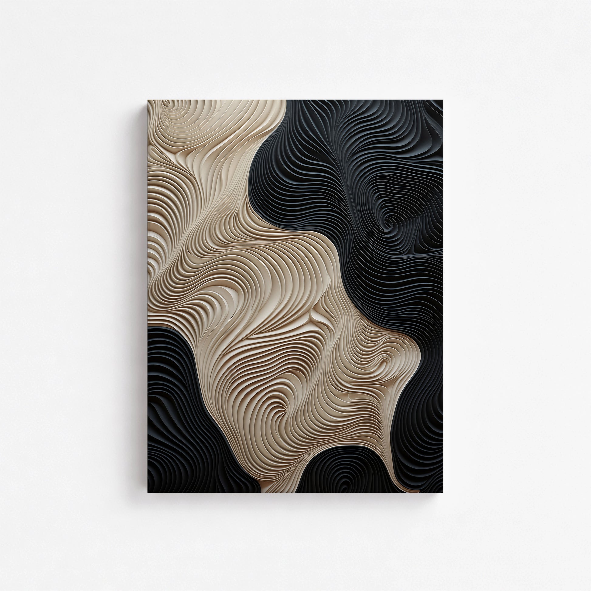 Yin Yang Strata, 30x40cm Satin Canvas Poster