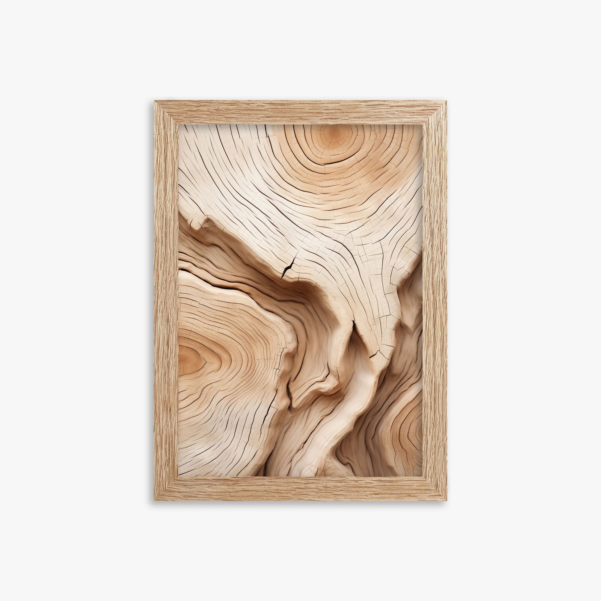 Timber Echo, 21x30cm Framed Poster With Raw Oak Frame