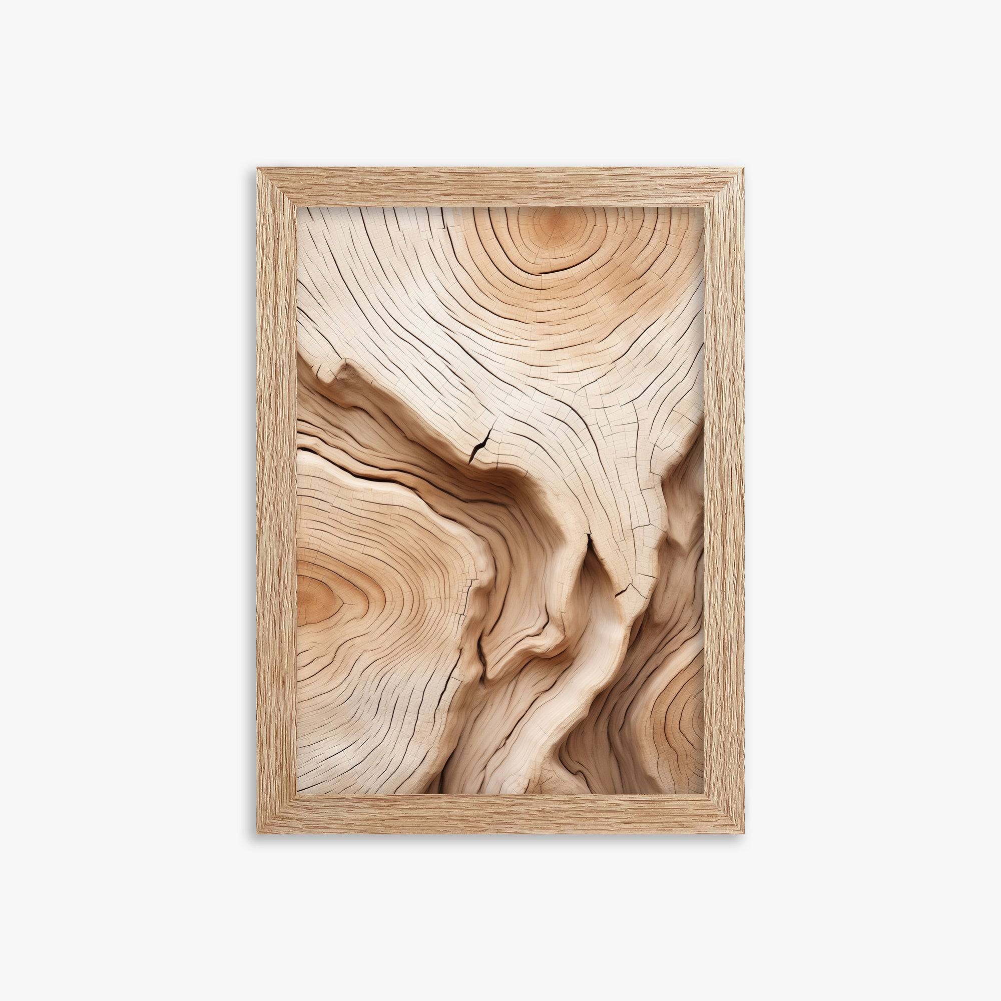 Timber Echo, 21x30cm Framed Poster With Raw Oak Frame