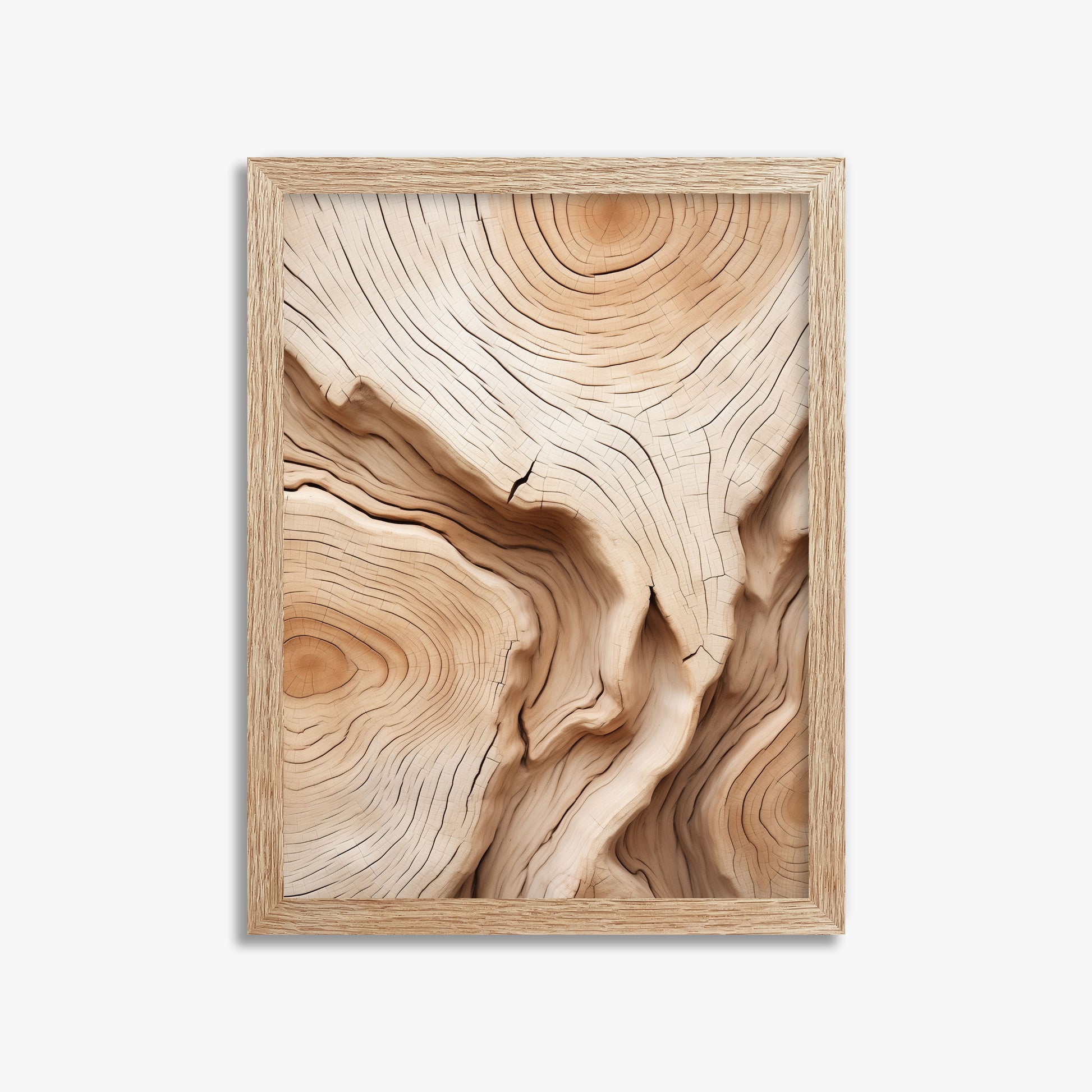Timber Echo, 30x40cm Framed Poster With Raw Oak Frame