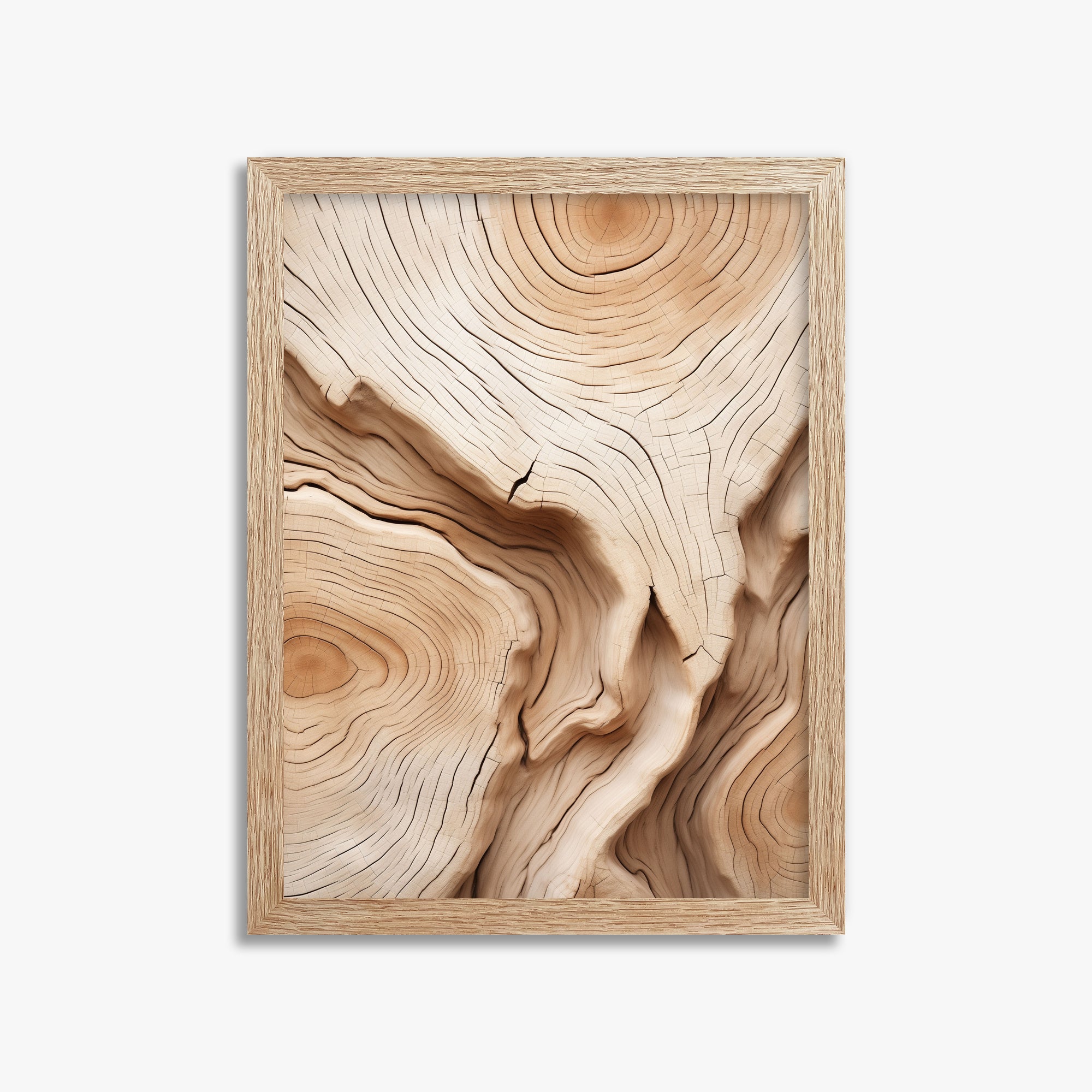 Timber Echo, 30x40cm Framed Poster With Raw Oak Frame