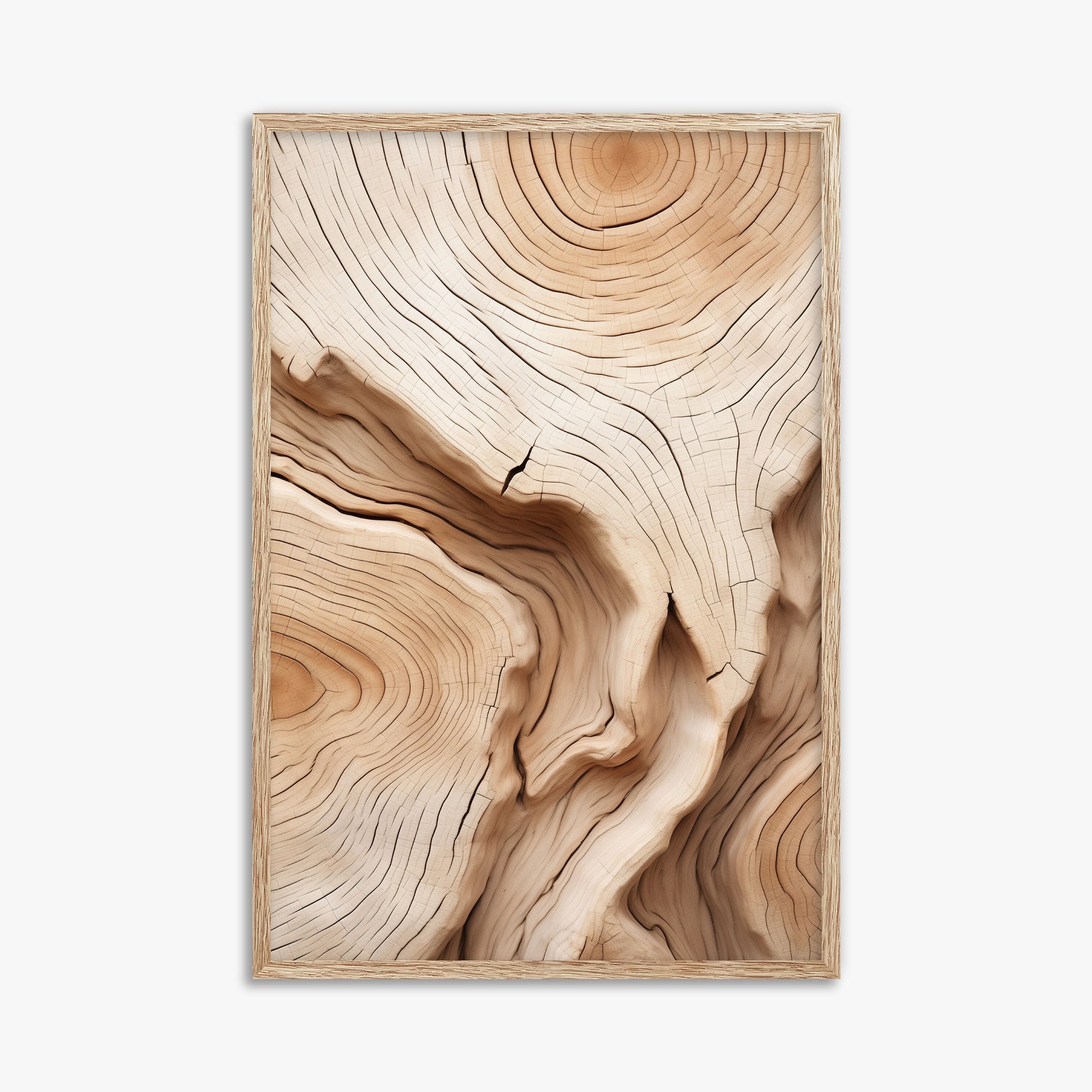 Timber Echo, 61x91cm Framed Poster With Raw Oak Frame
