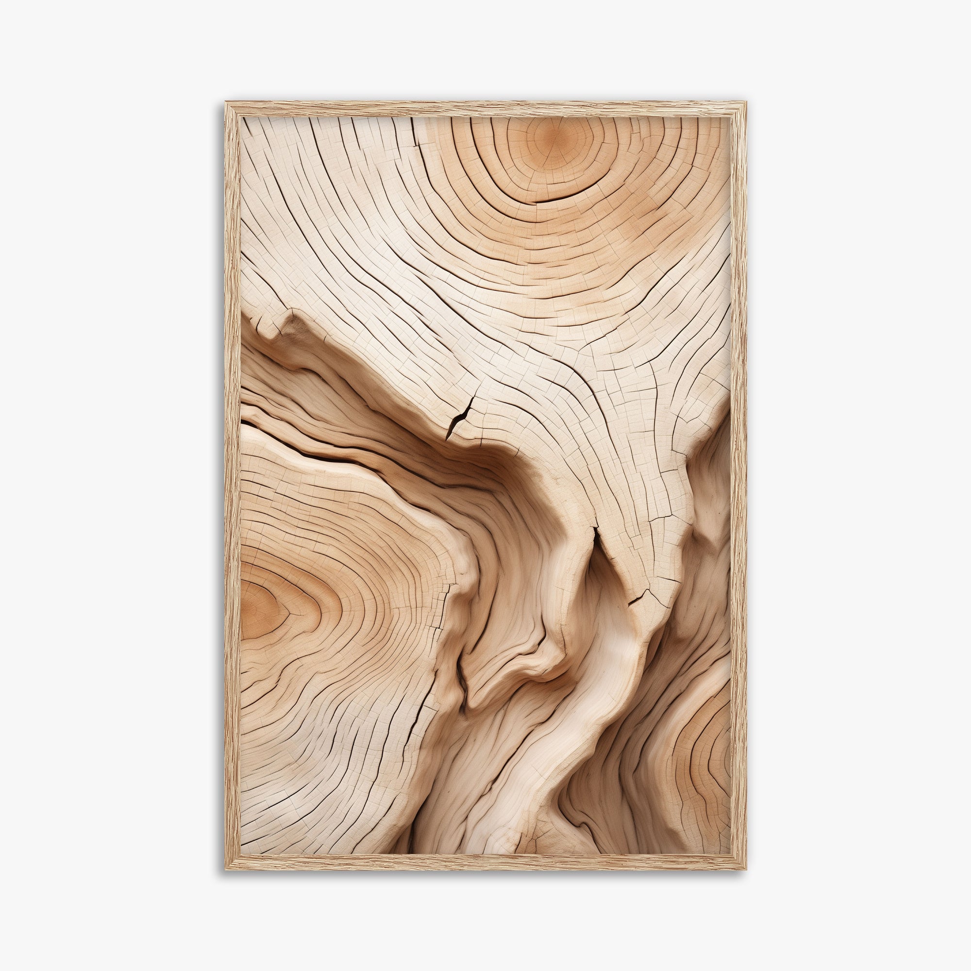 Timber Echo, 61x91cm Framed Poster With Raw Oak Frame
