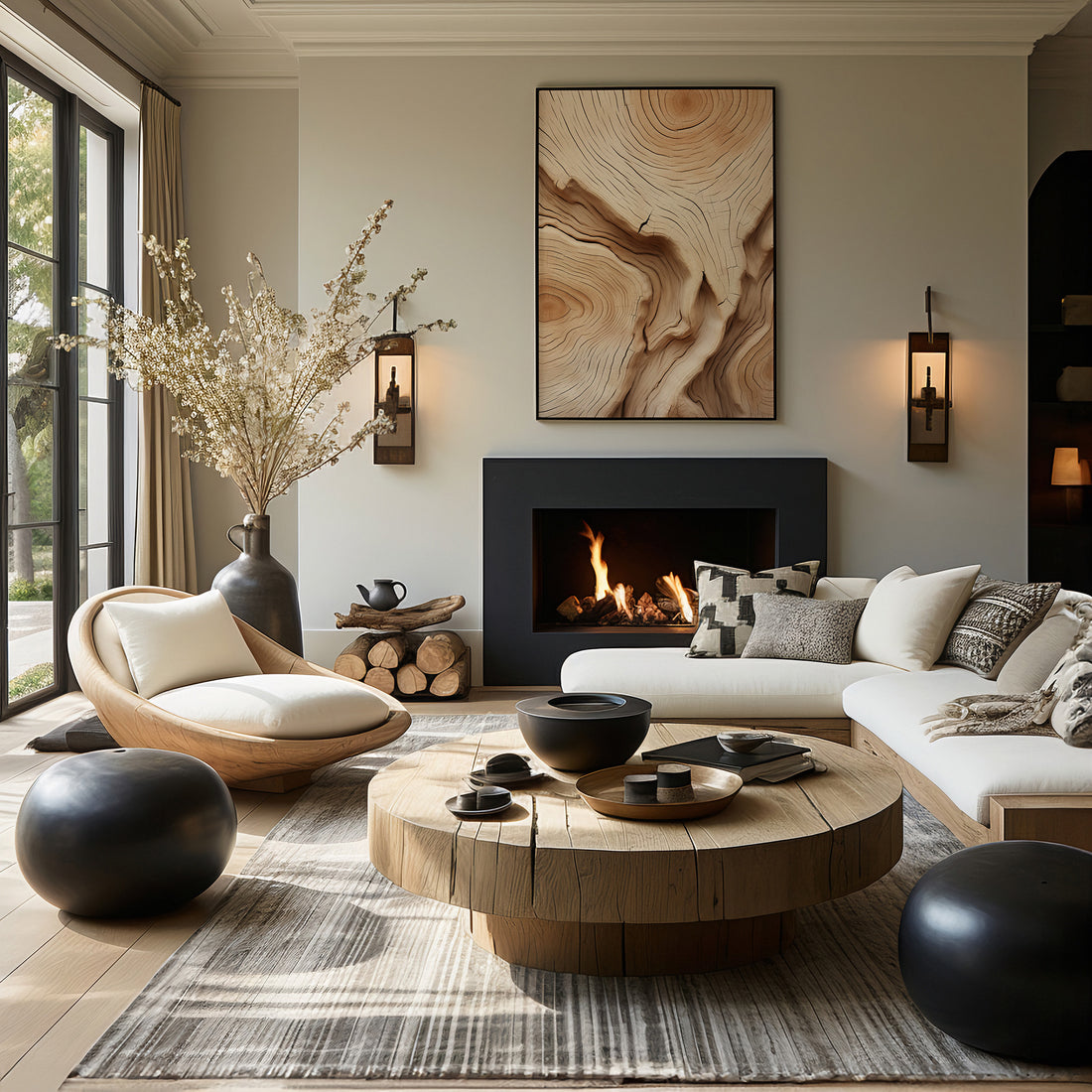 Timber Echo, 50x70cm Framed Poster With Black Frame