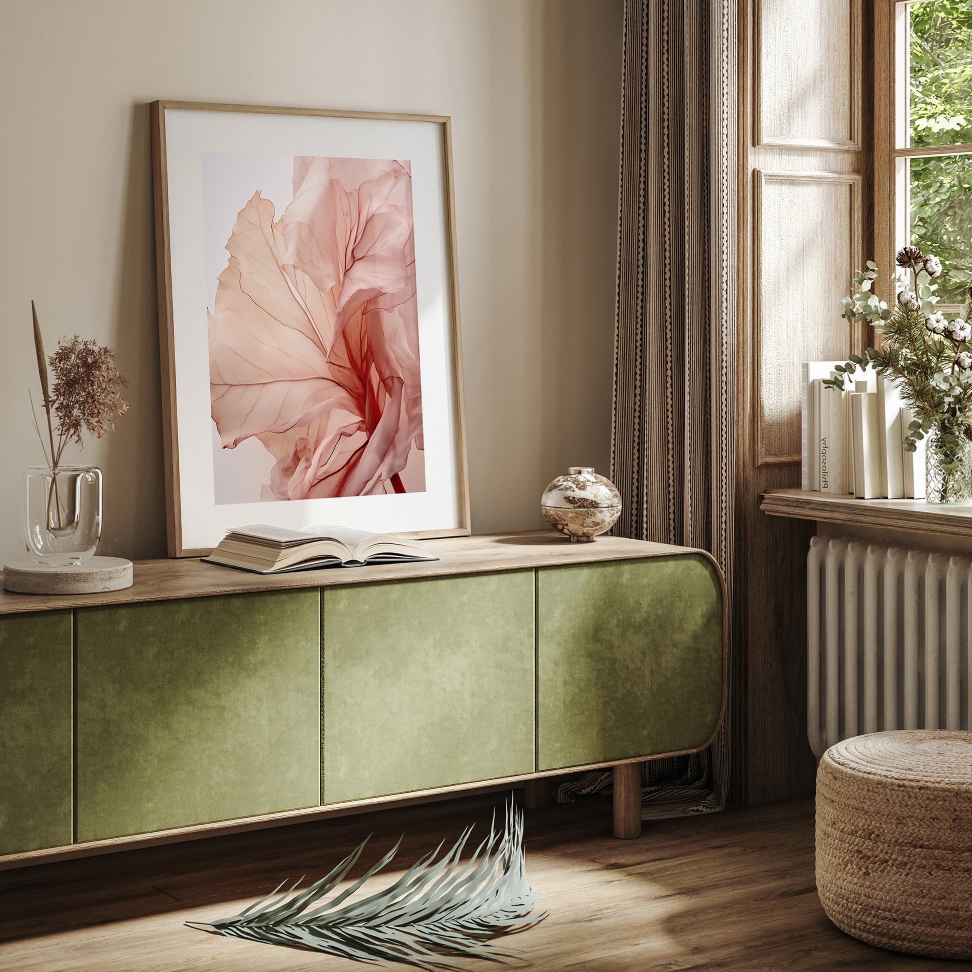 Design Concept No. 23 for Blush Petal Symphony Modern Poster Art