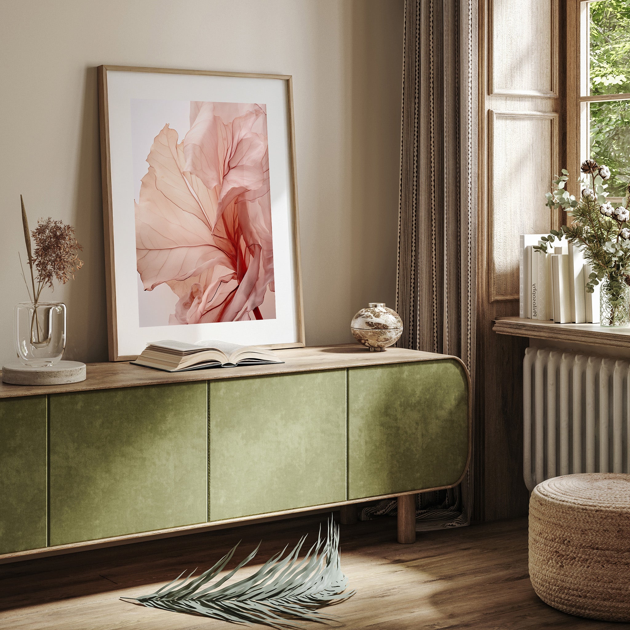 Design Concept No. 23 for Blush Petal Symphony Modern Poster Art