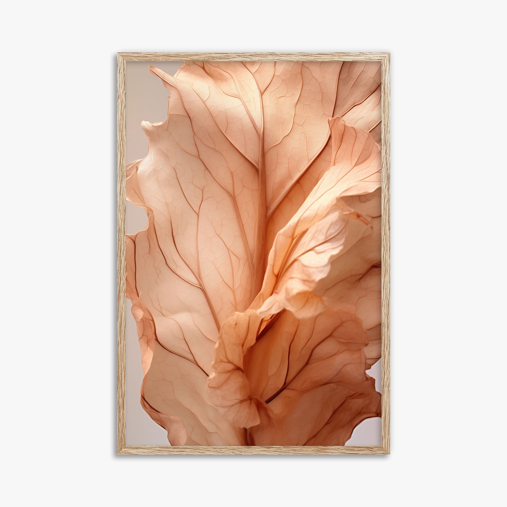 Sunset Petals, 61x91cm Framed Poster With Raw Oak Frame