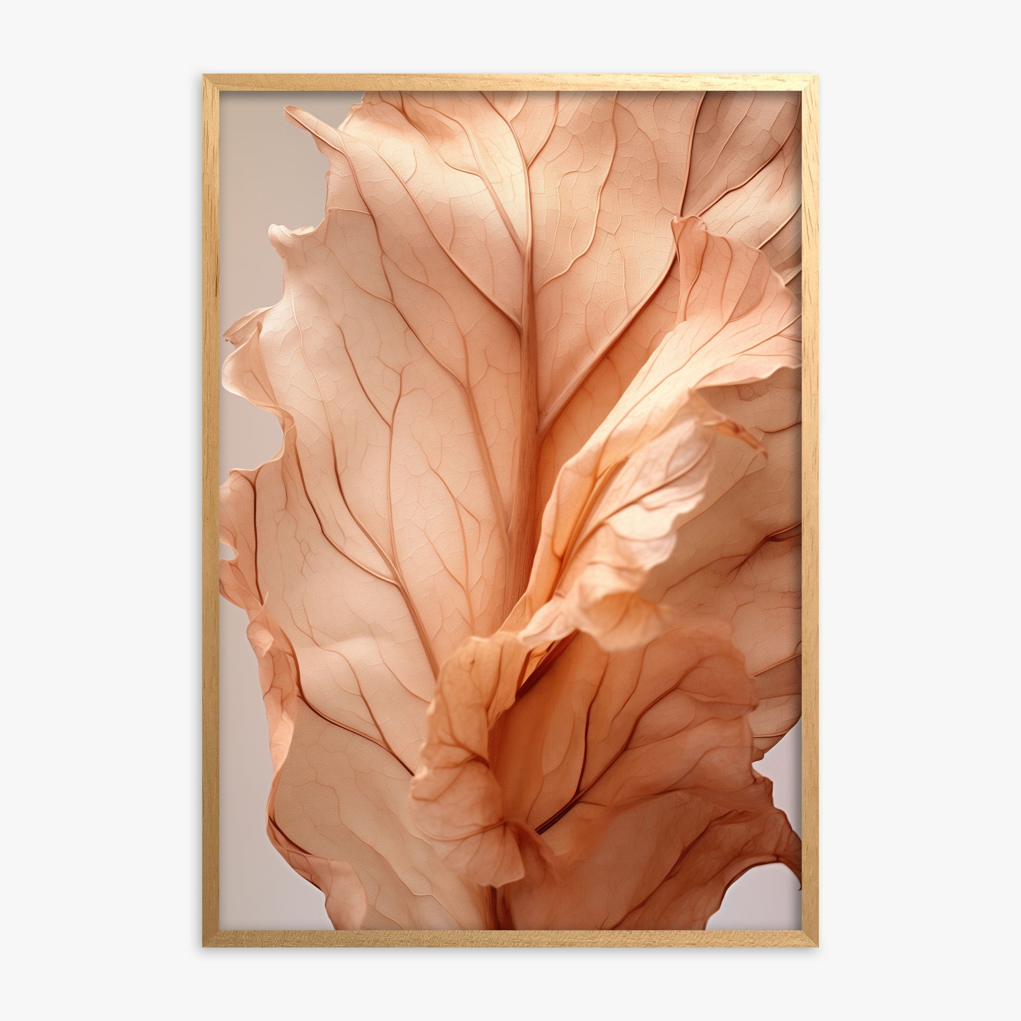 Sunset Petals, Oak Framed Poster With Oak Frame