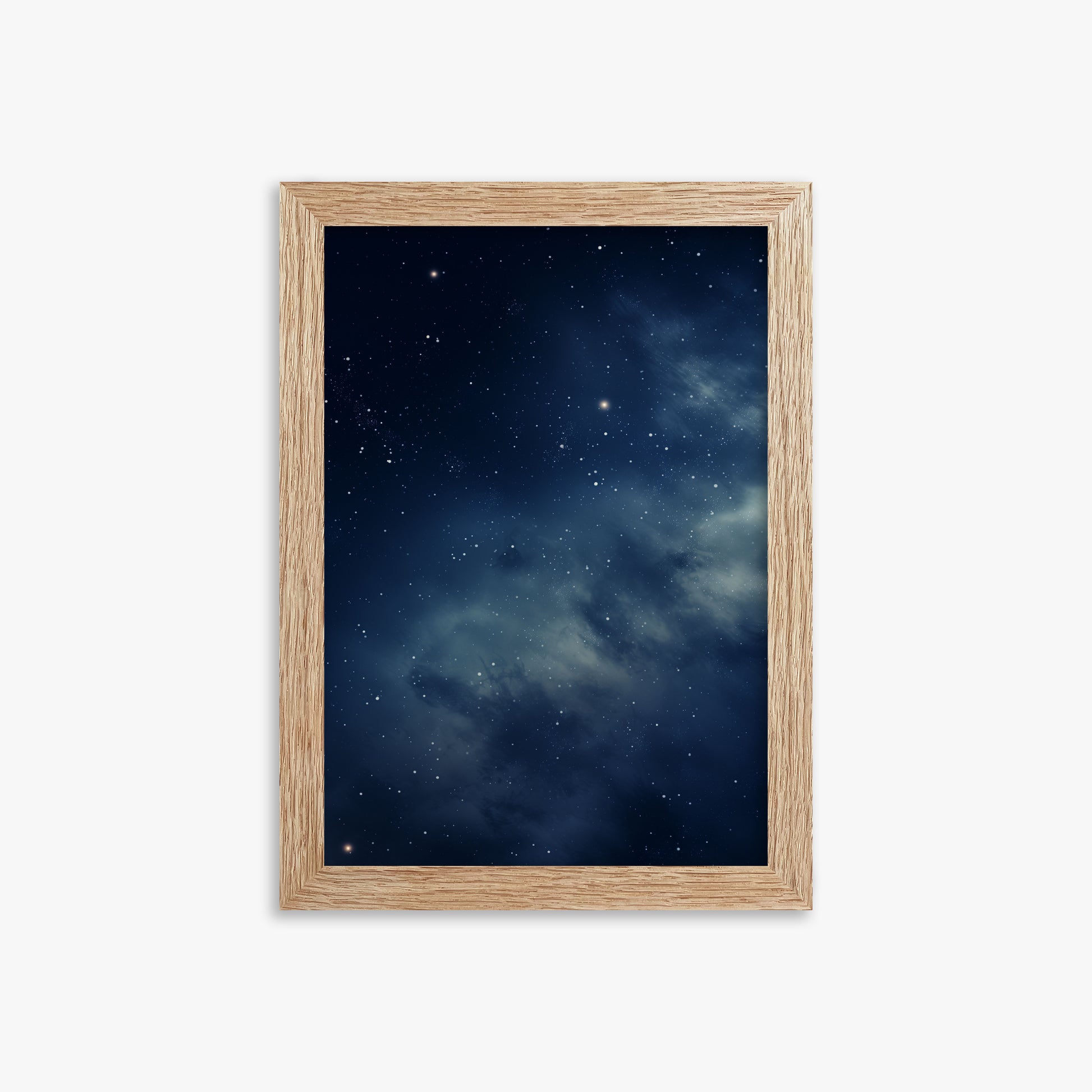 Stellar Veil, 21x30cm Framed Poster With Raw Oak Frame