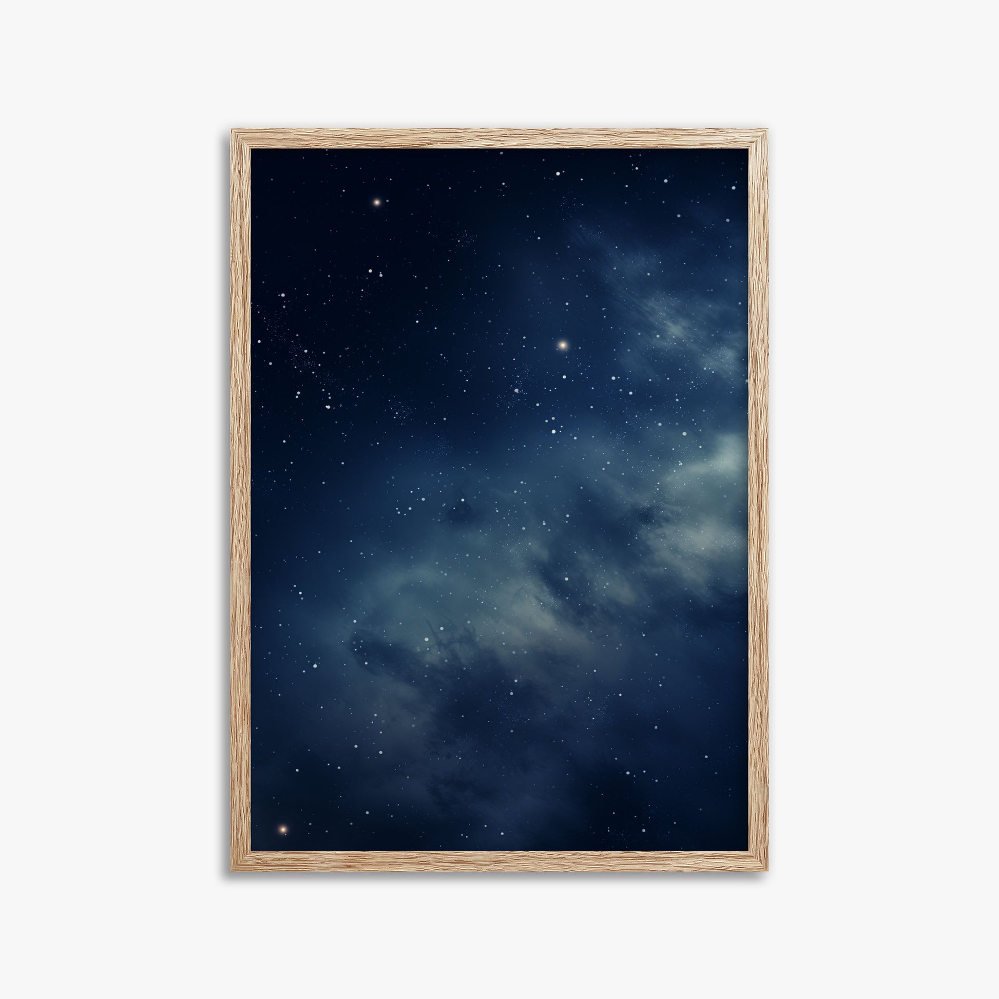 Stellar Veil, 50x70cm Framed Poster With Raw Oak Frame