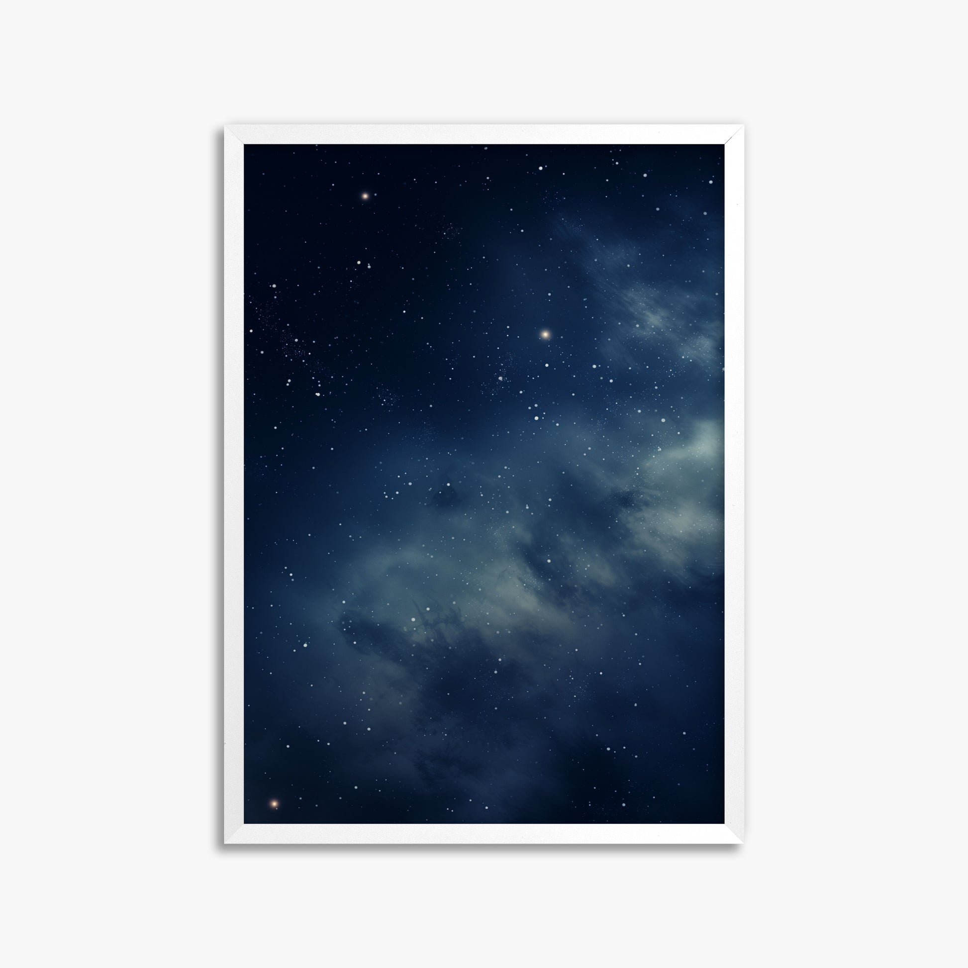 Stellar Veil, 50x70cm Framed Poster With White Frame