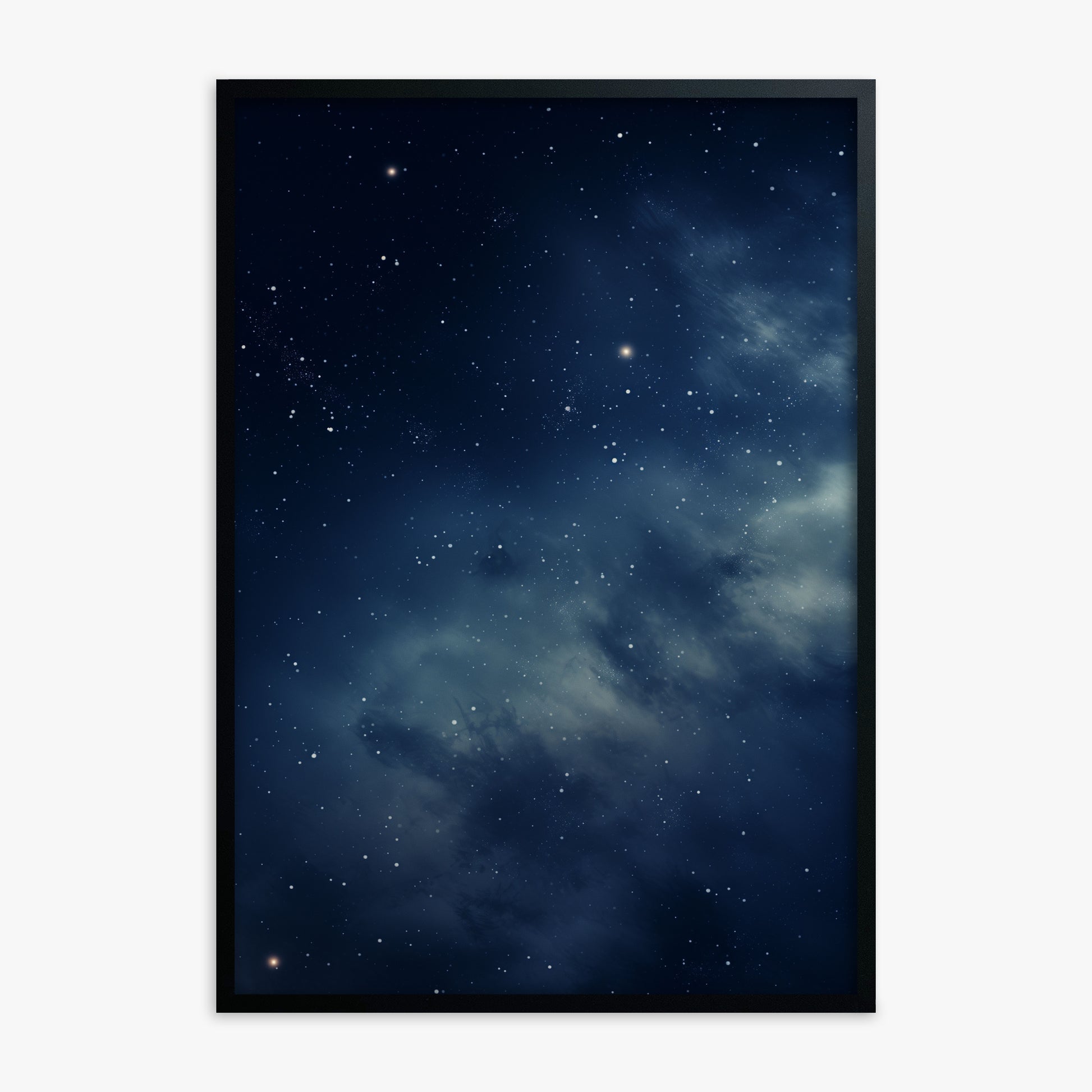 Stellar Veil, Black Framed Poster With Black Frame