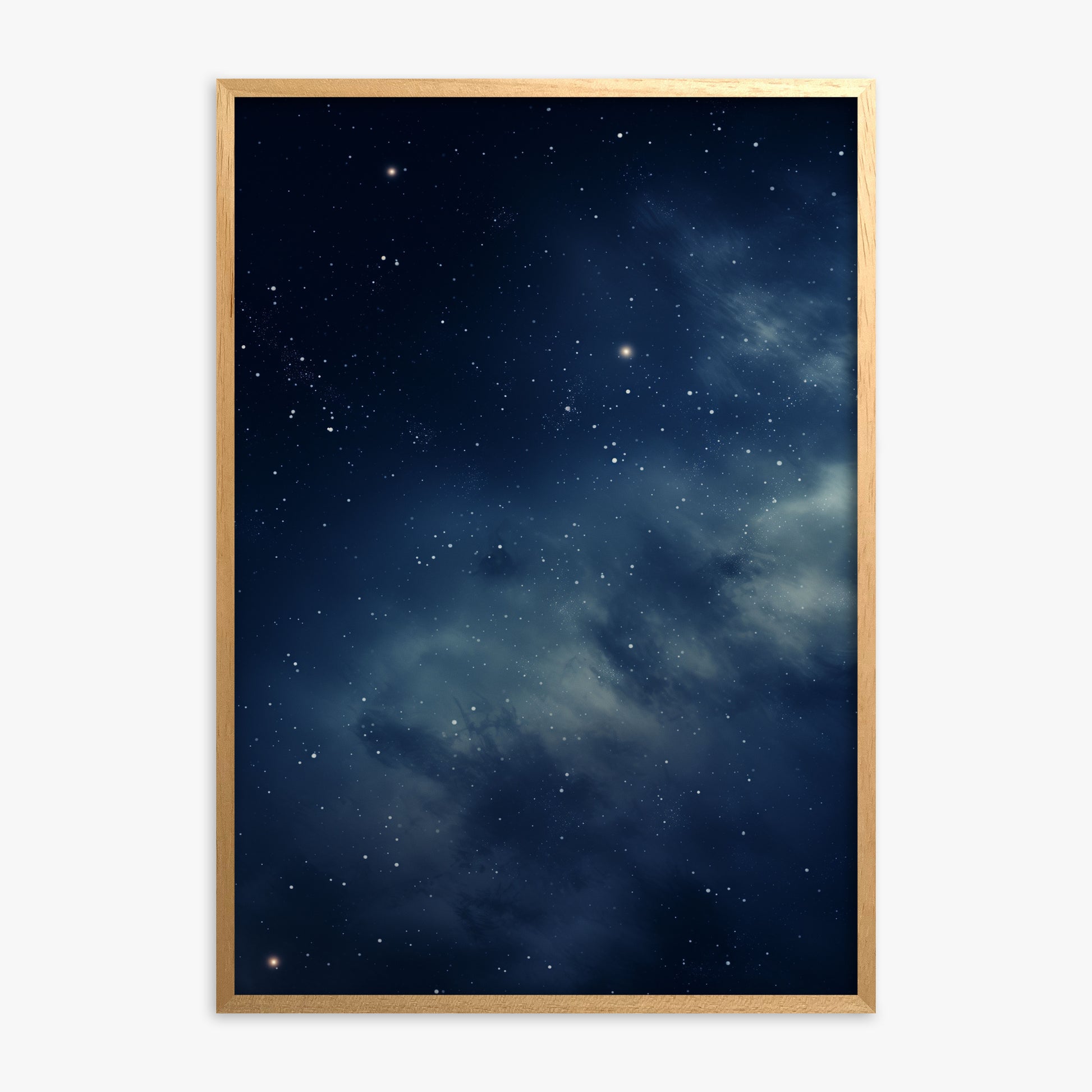 Stellar Veil, Oak Framed Poster With Oak Frame