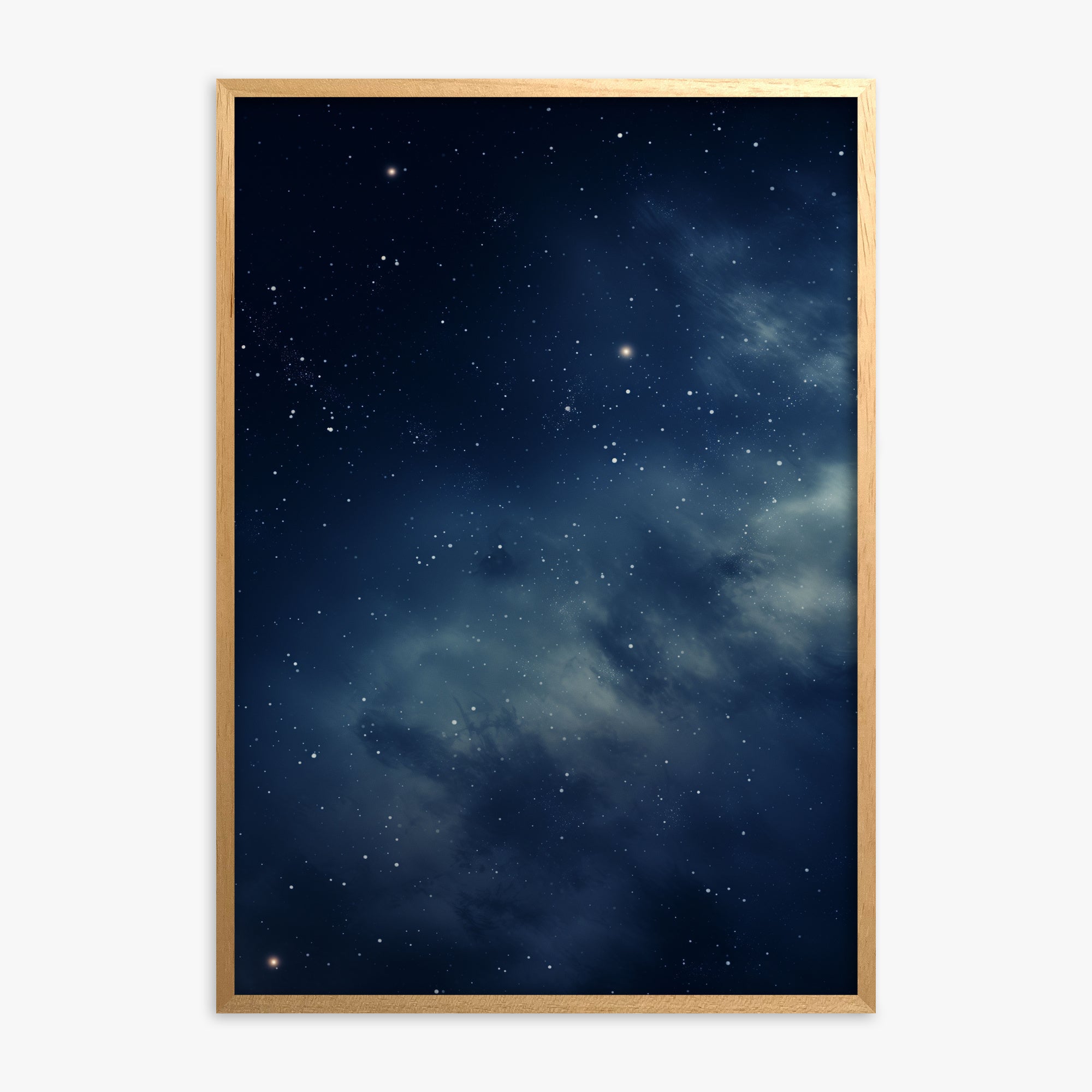 Stellar Veil, Oak Framed Poster With Oak Frame