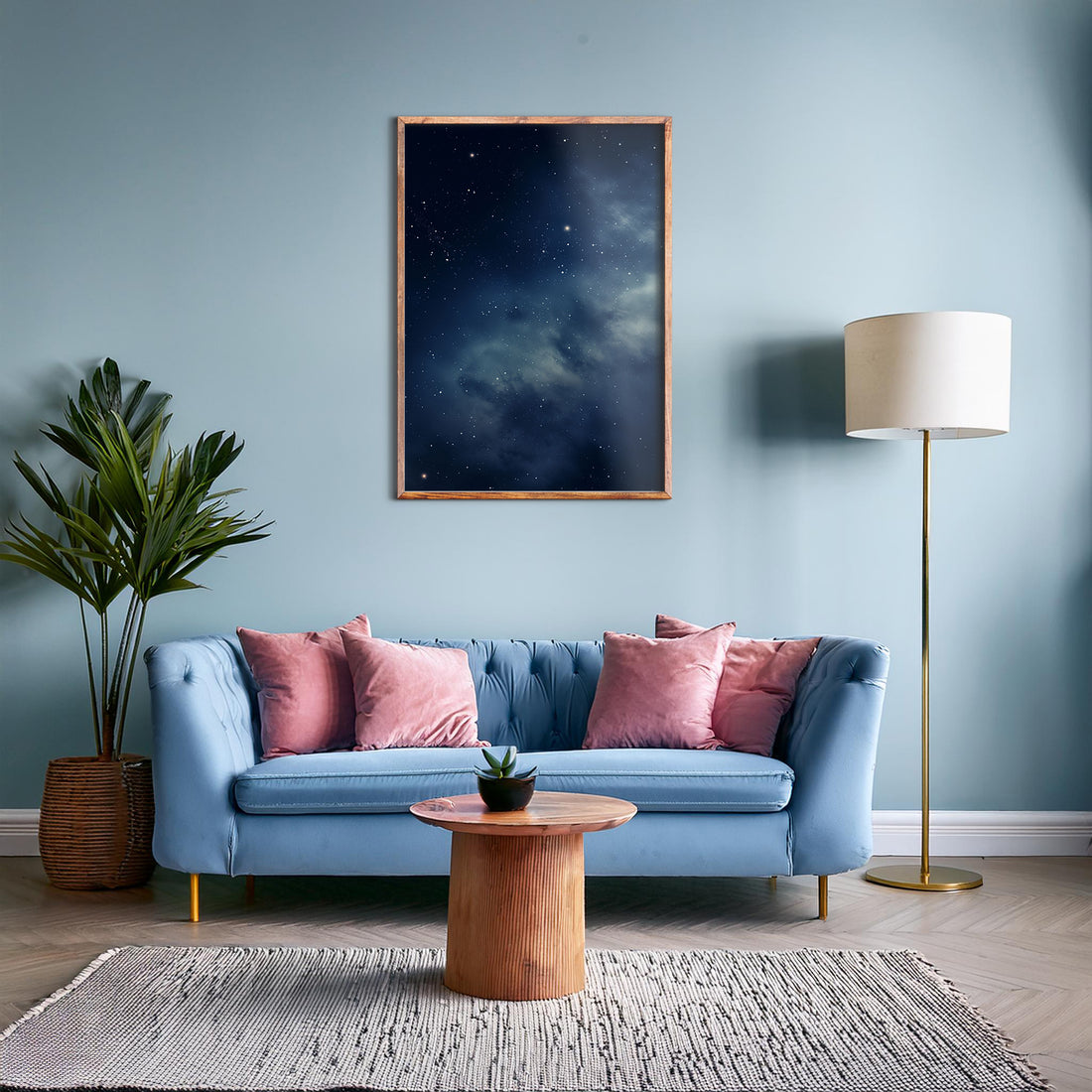 Stellar Veil, 50x70cm Framed Poster With Black Frame