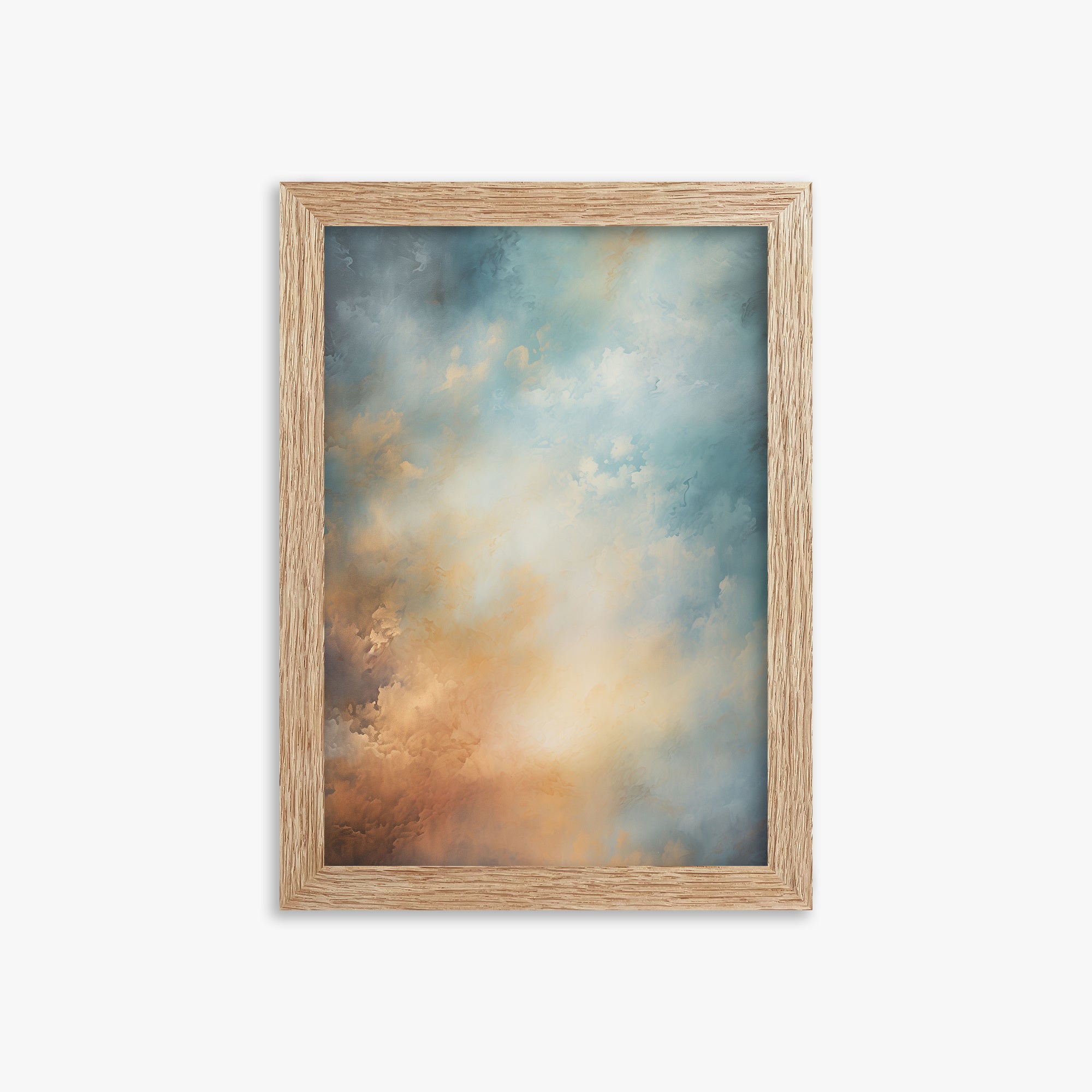 Aurora Clouds, 21x30cm Framed Poster With Raw Oak Frame