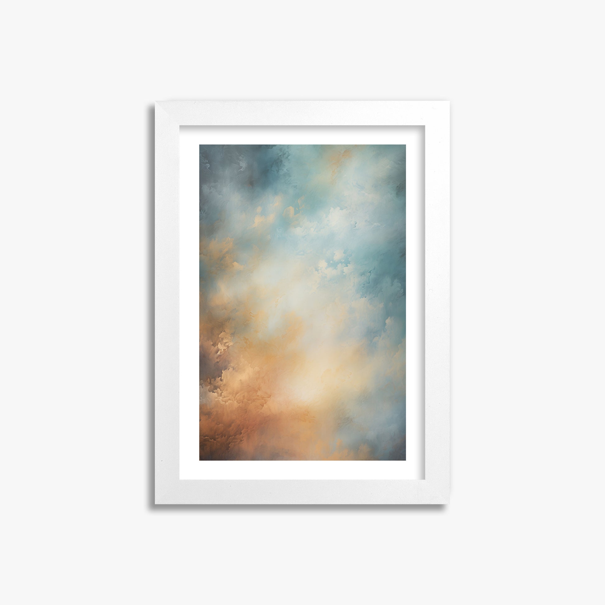 Aurora Clouds, 21x30cm Framed Poster With White Frame