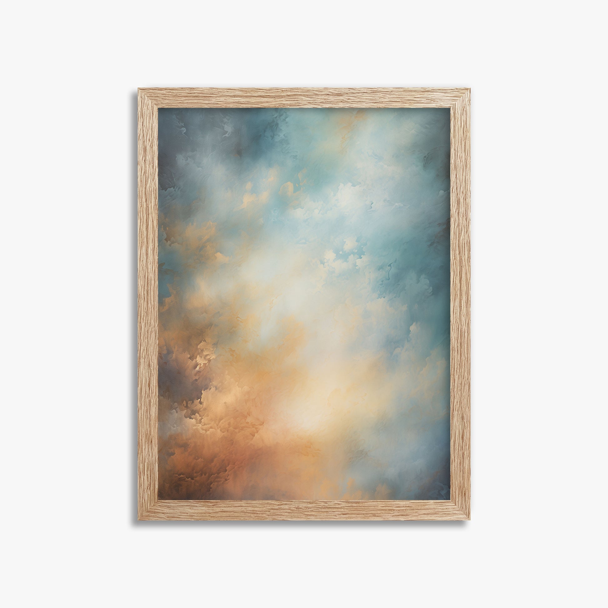 Aurora Clouds, 30x40cm Framed Poster With Raw Oak Frame