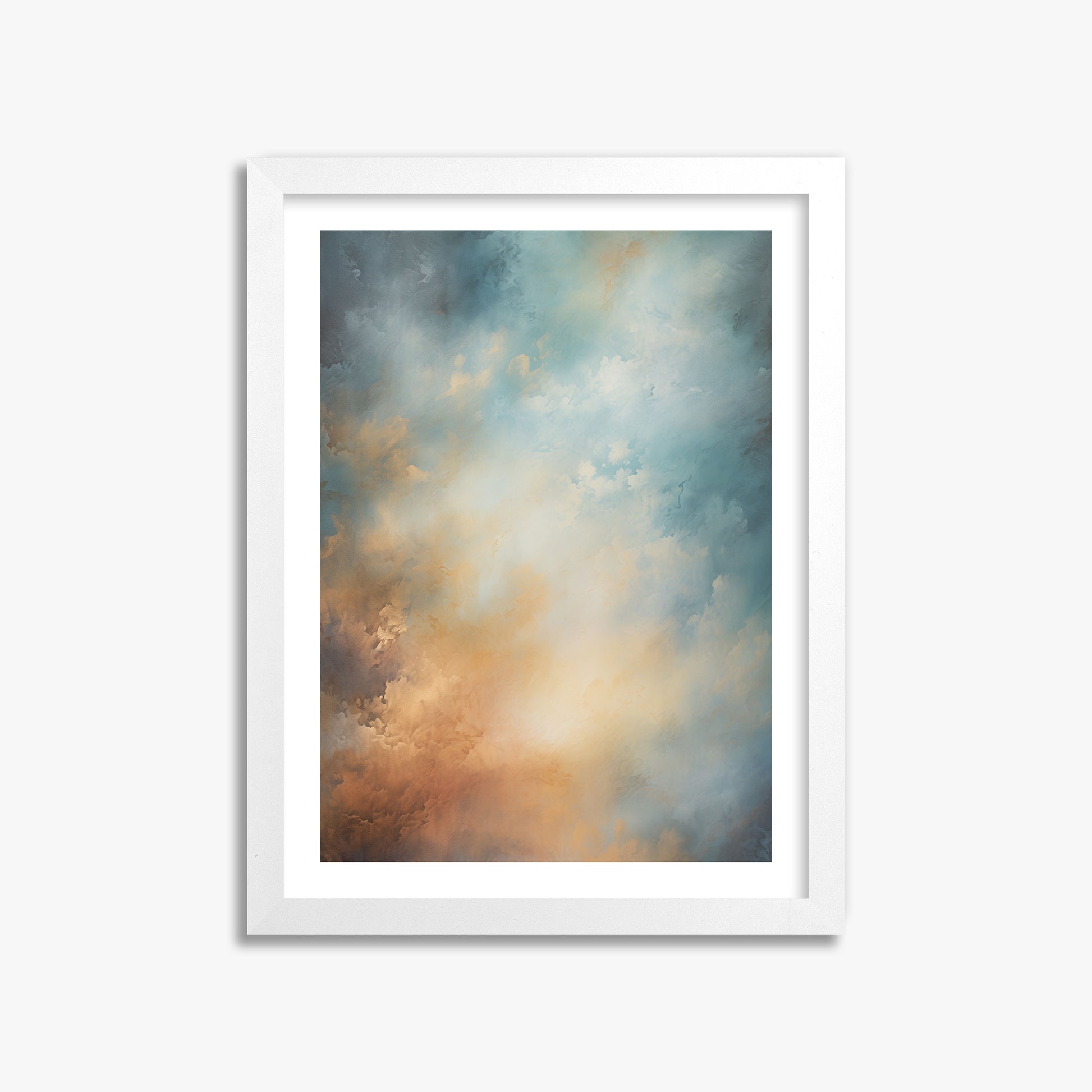 Aurora Clouds, 30x40cm Framed Poster With White Frame