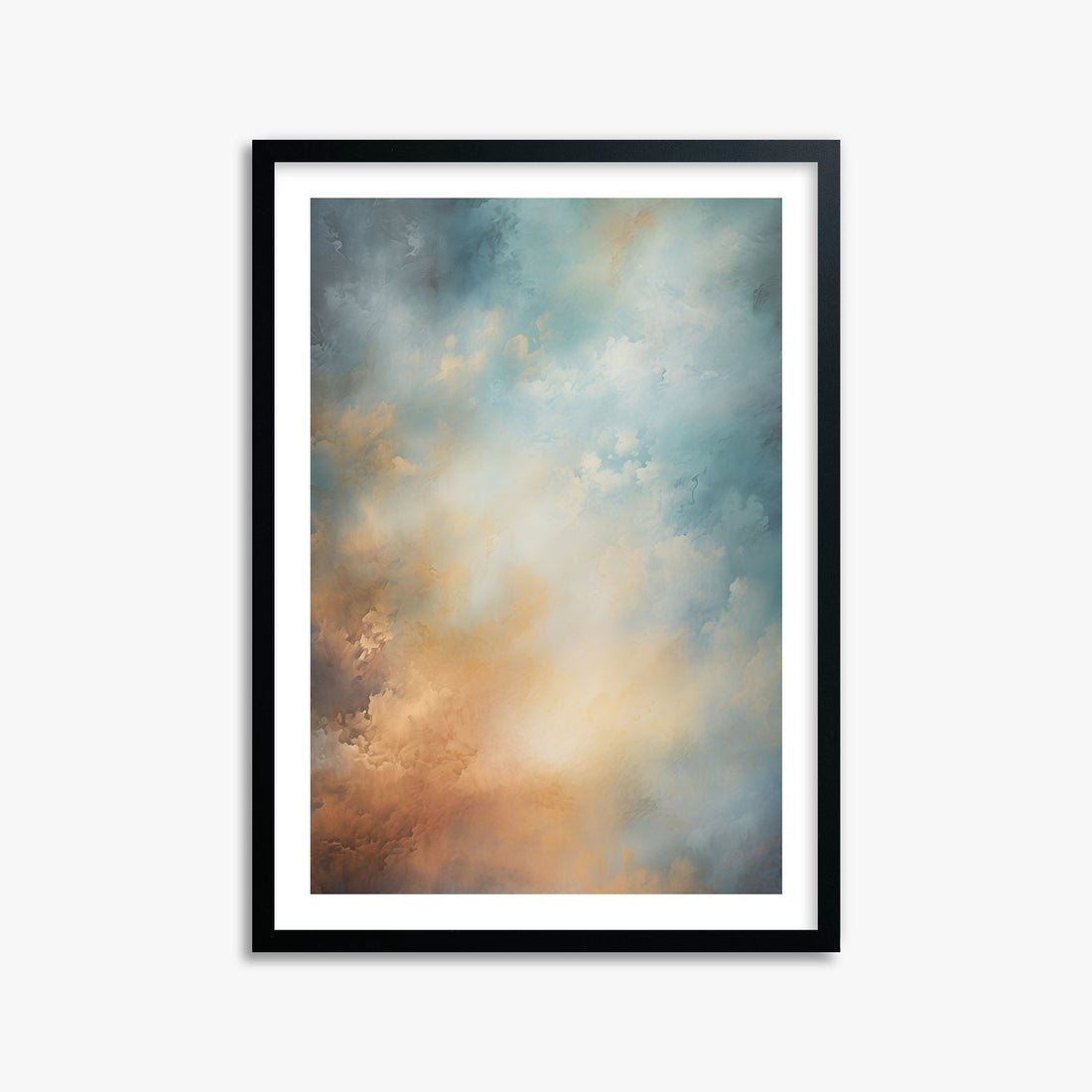 Aurora Clouds, 50x70cm Framed Poster With Black Frame