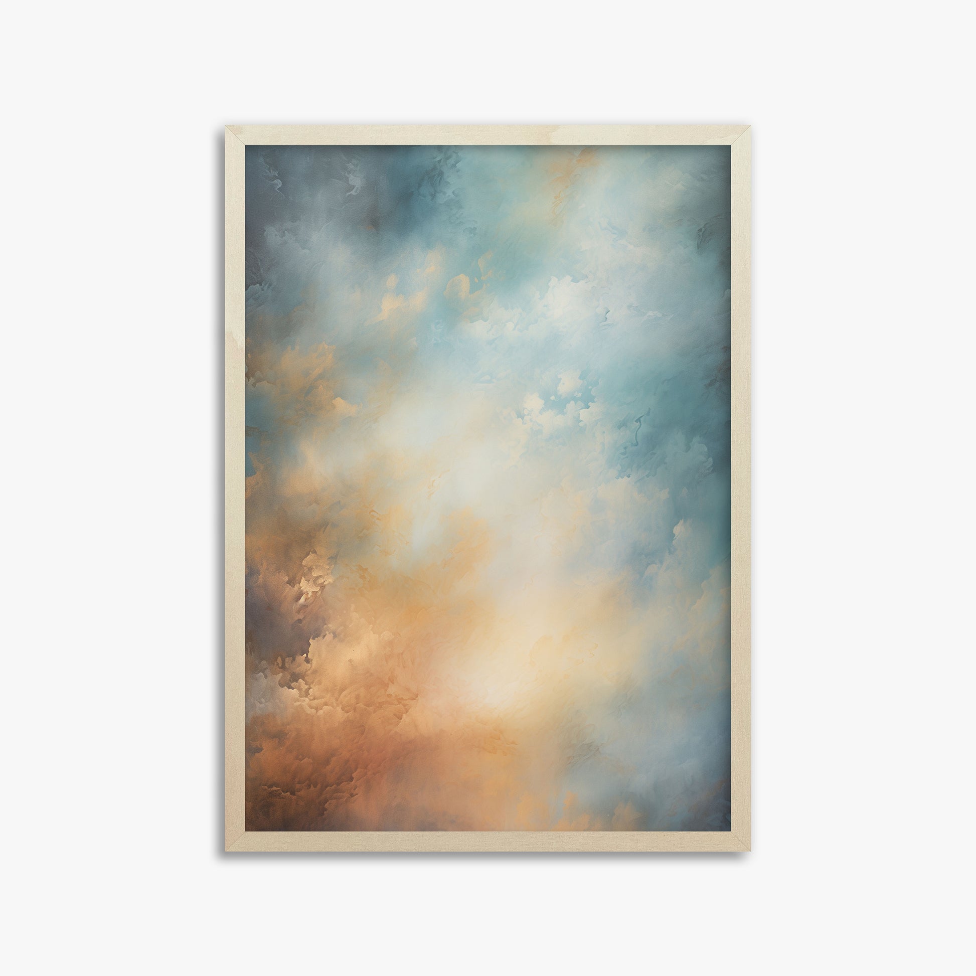 Aurora Clouds, 50x70cm Framed Poster With Lime Wood Frame