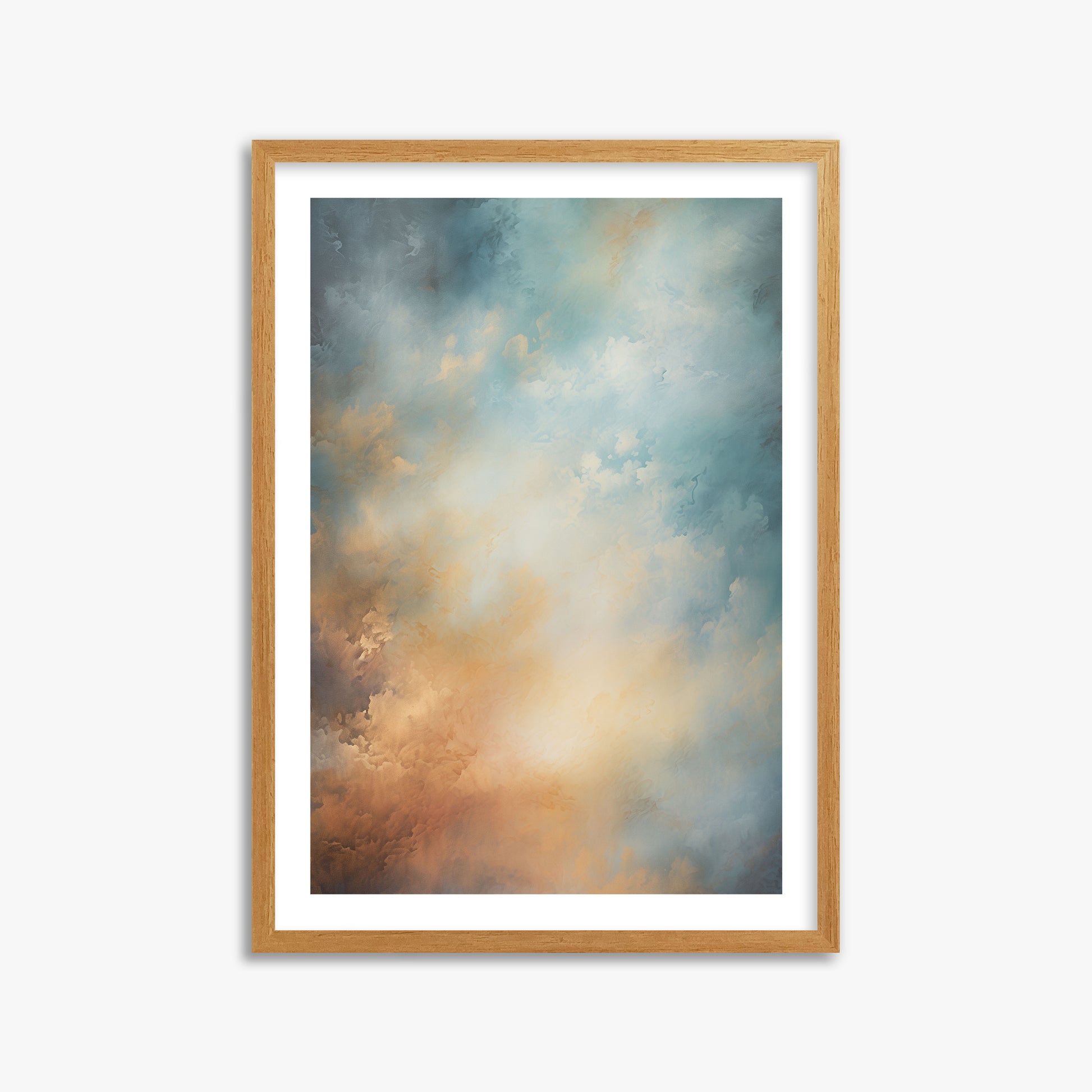 Aurora Clouds, 50x70cm Framed Poster With Oak Frame