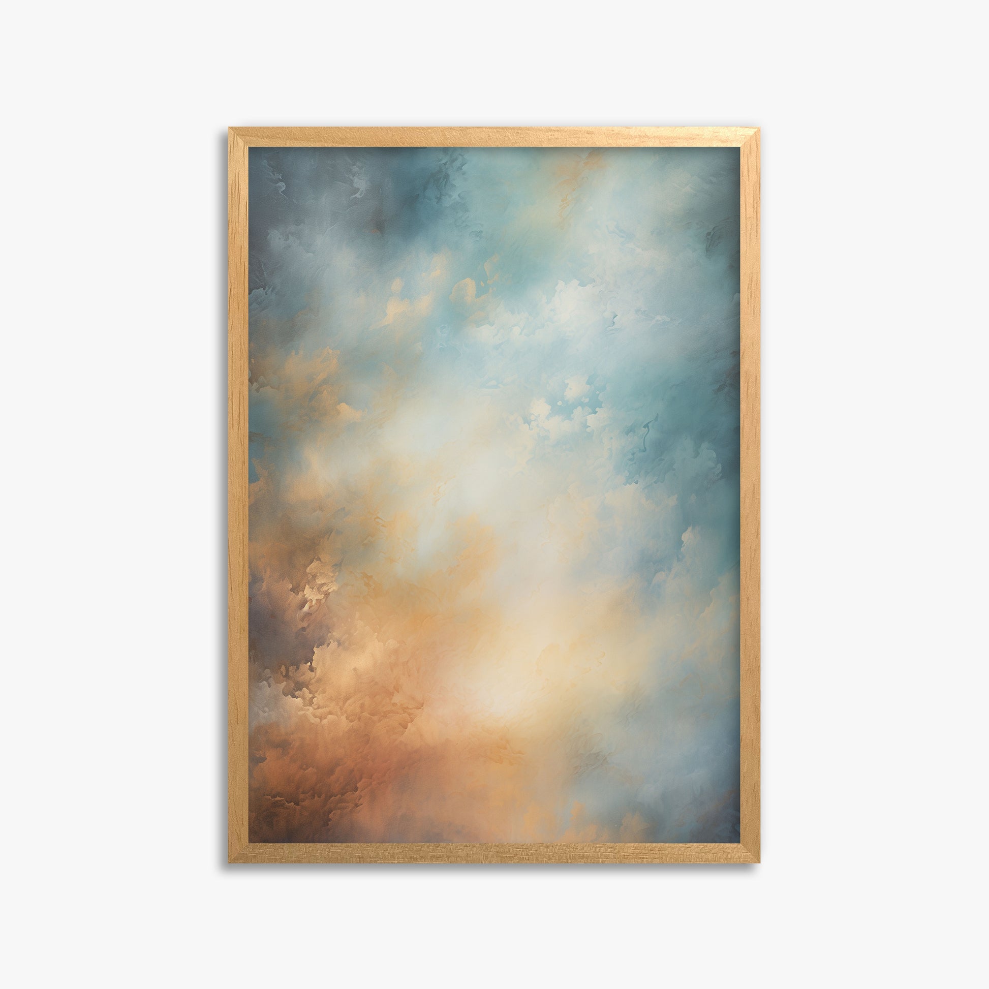 Aurora Clouds, 50x70cm Framed Poster With Oak Frame